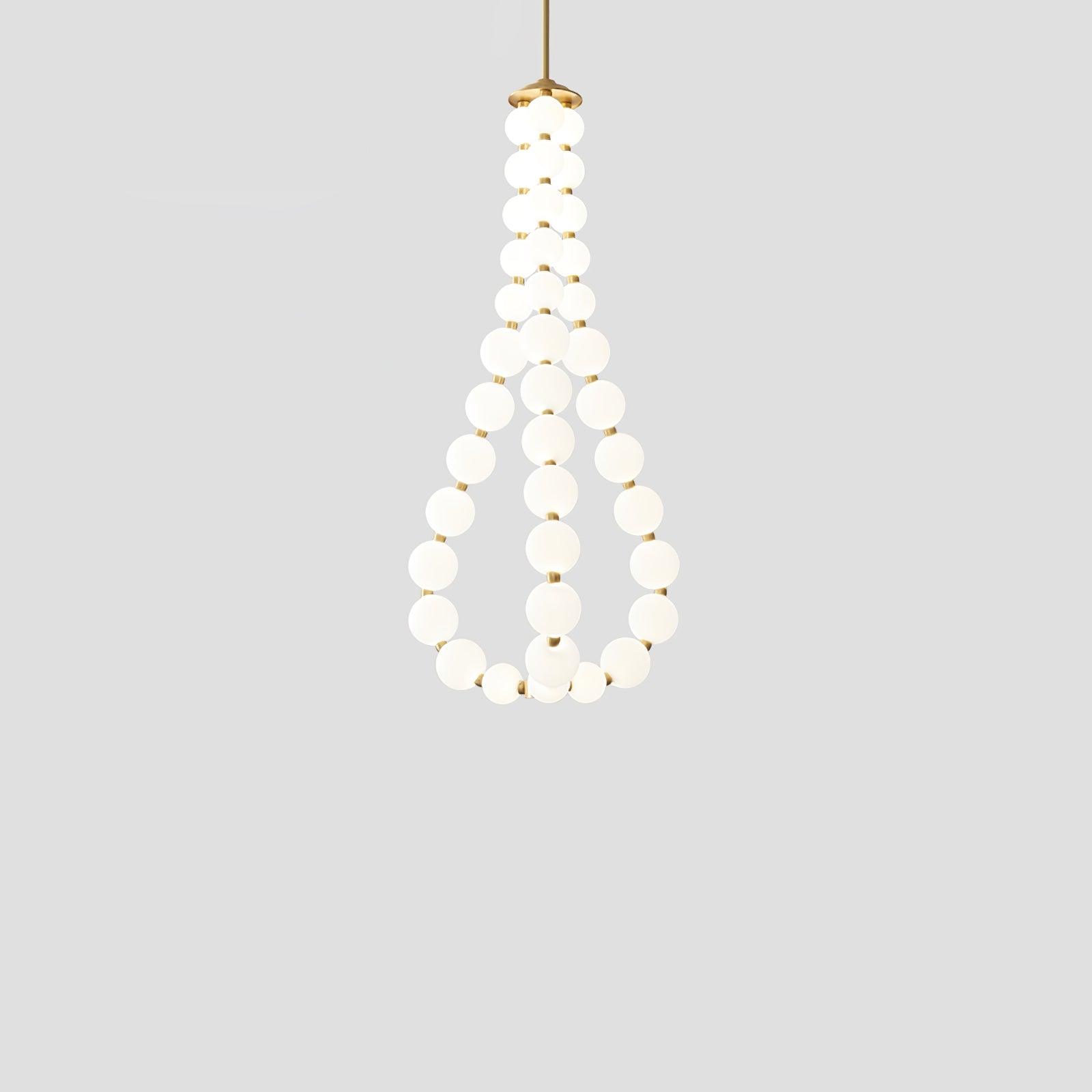 Acrylic Pearl Necklace Chandelier - Cueteks