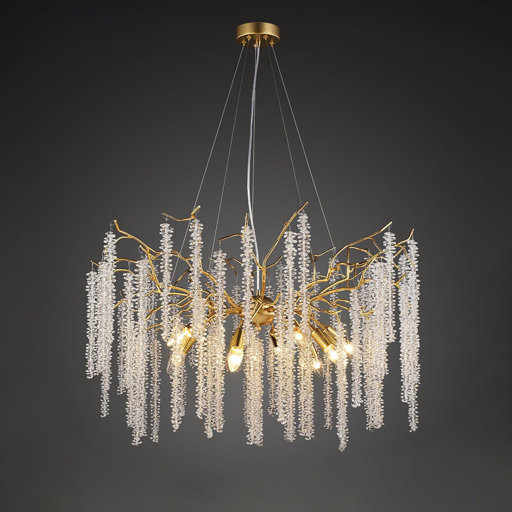 Wisteria Flower Crystal Chandelier - Cueteks