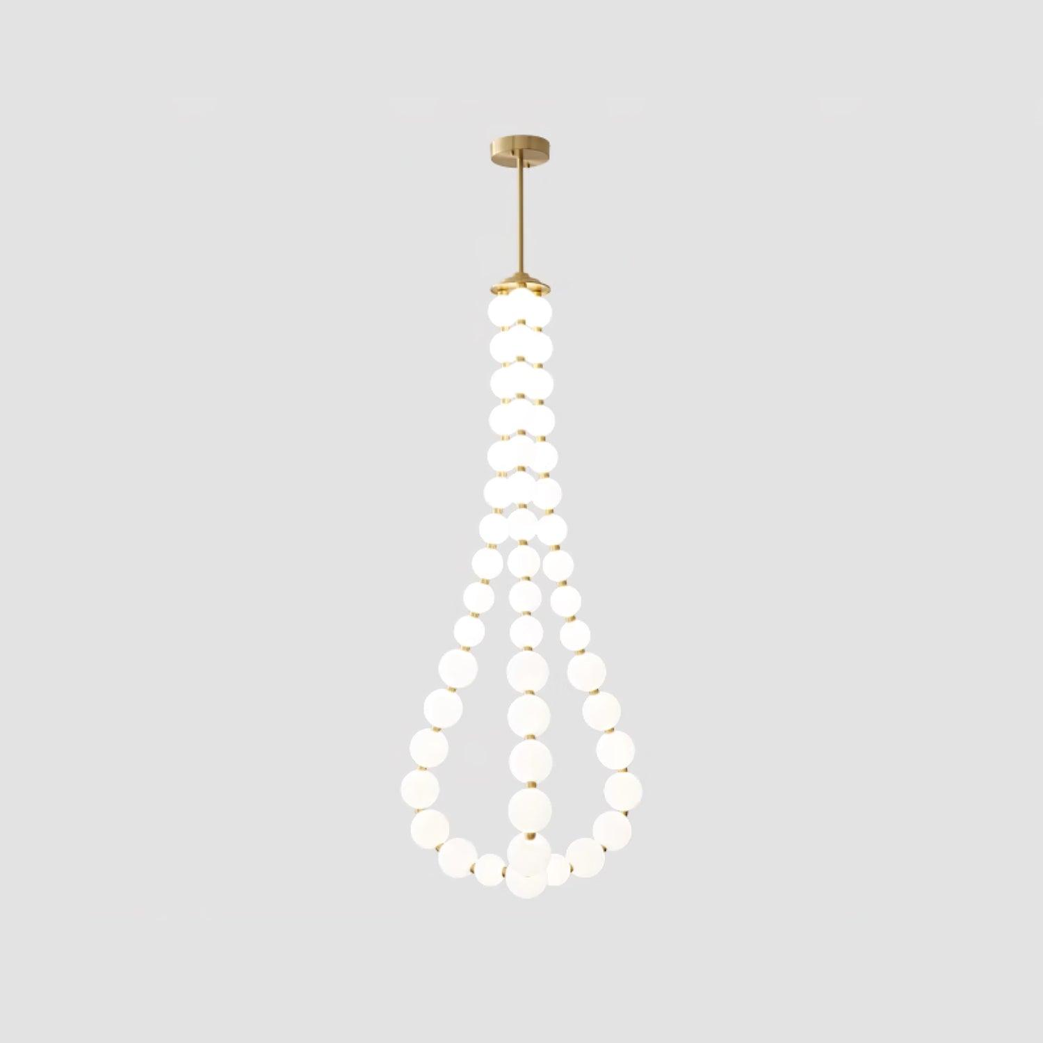 Acrylic Pearl Necklace Chandelier - Cueteks