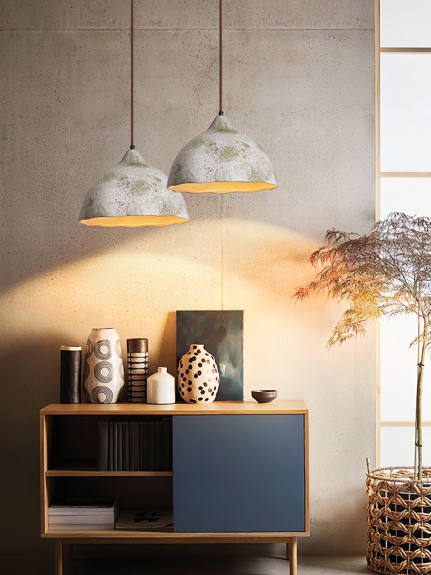 Pear Shape Ceramic Pendant Light - Cueteks