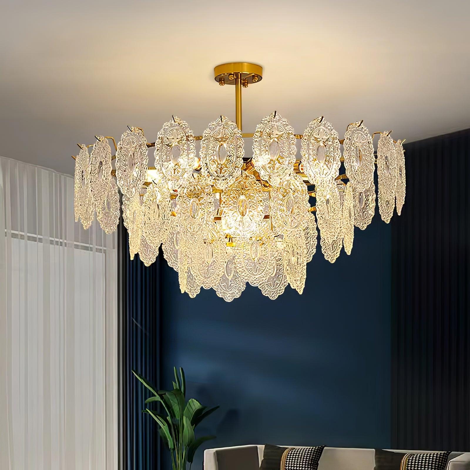 Wave Glass Chandelier - Cueteks