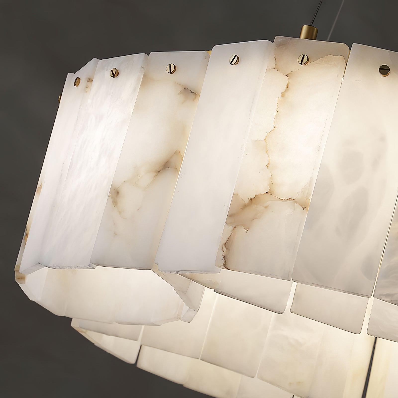 Luxe Alabaster Brass Ceiling Lamp - Cueteks