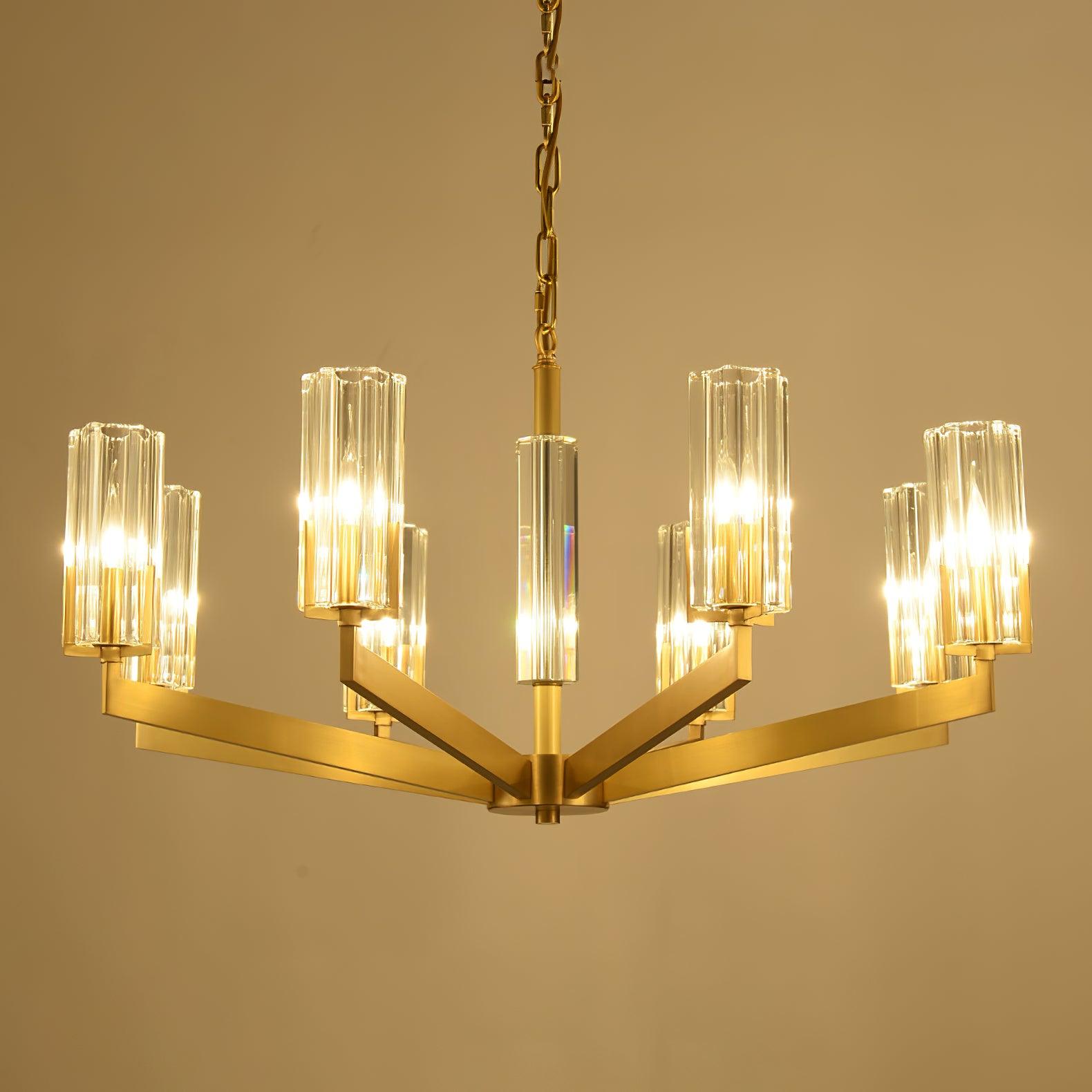 Kayla Brass Chandelier - Cueteks