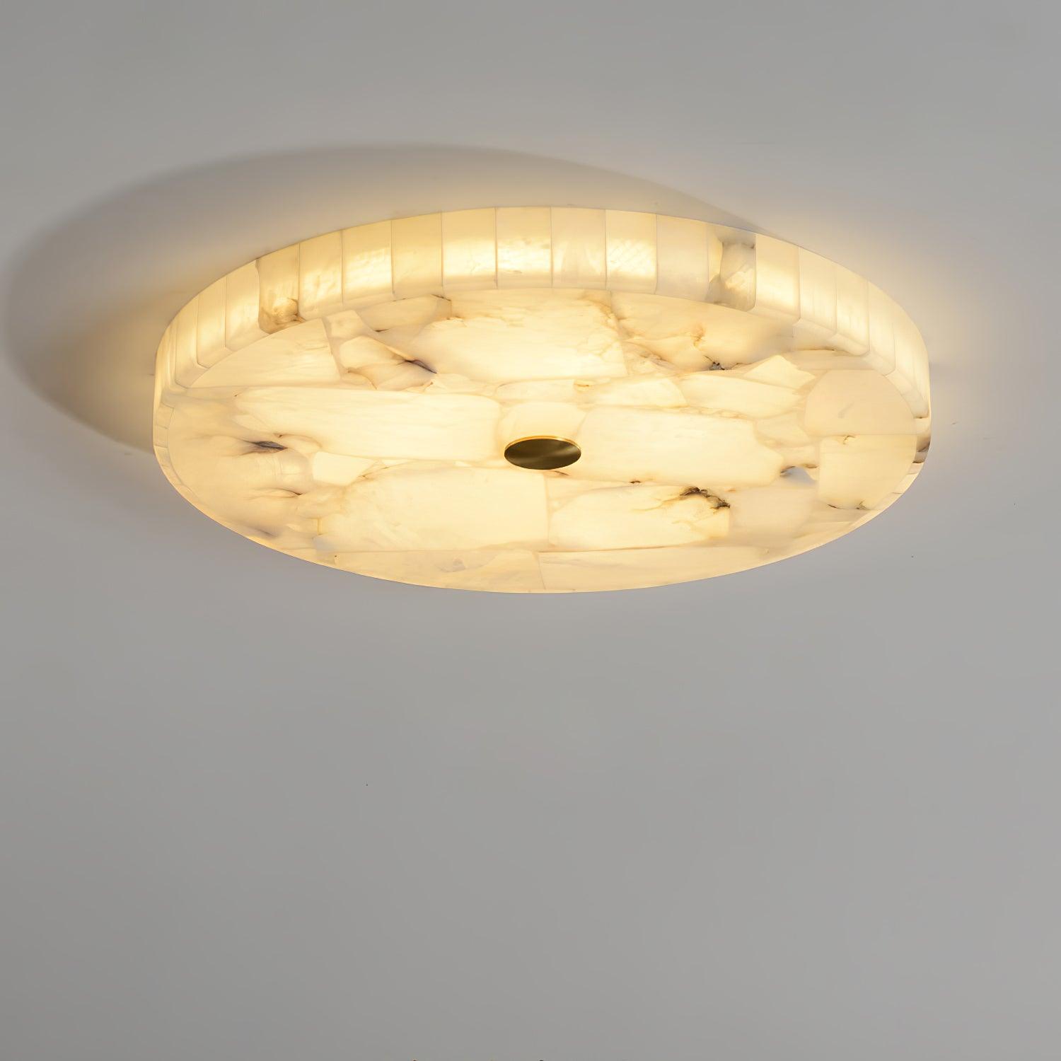 Round Alabaster Ceiling Lamp - Cueteks