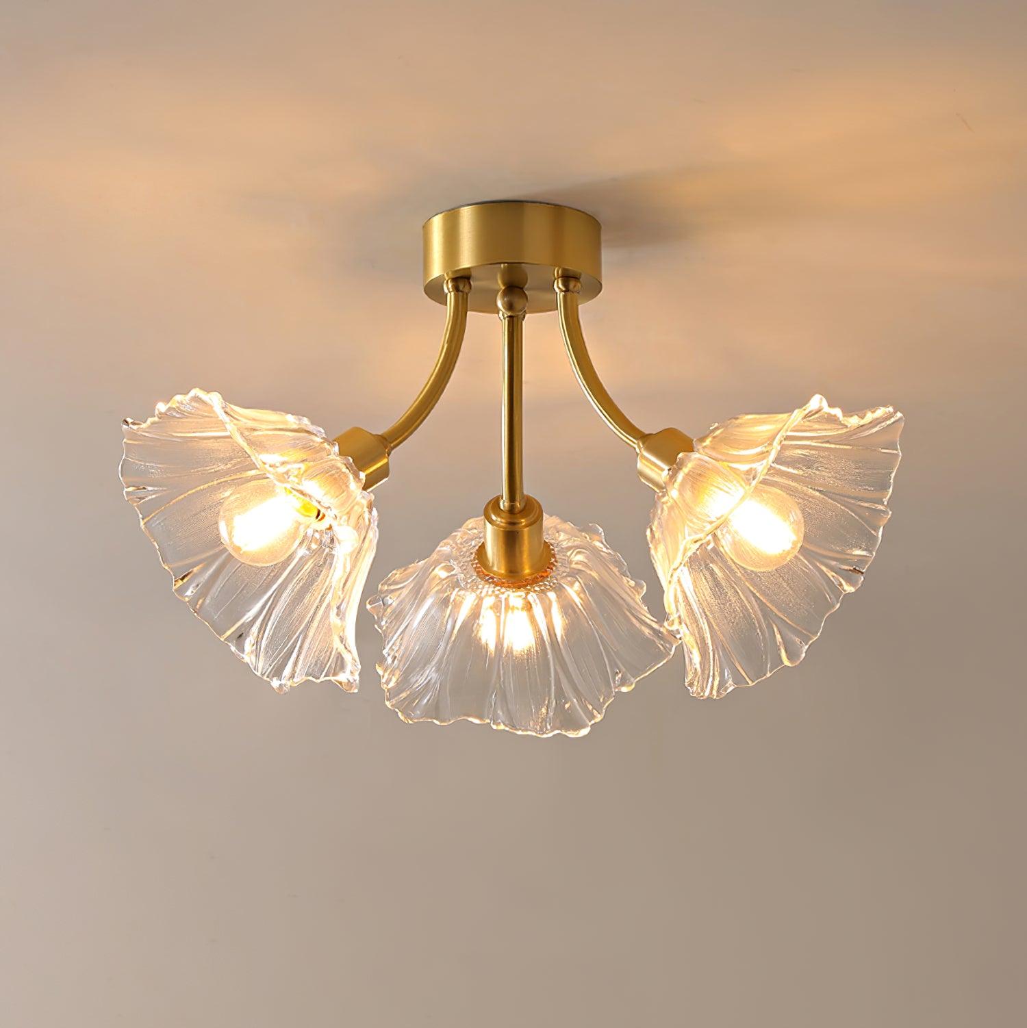 Kalin Flower Glass Ceiling Lamp - Cueteks