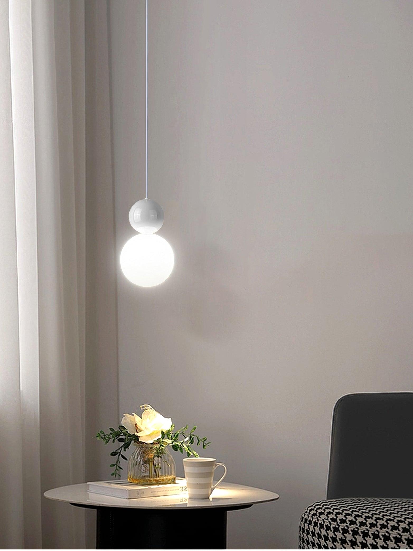 Acrylic Two Ball Pendant Light - Cueteks