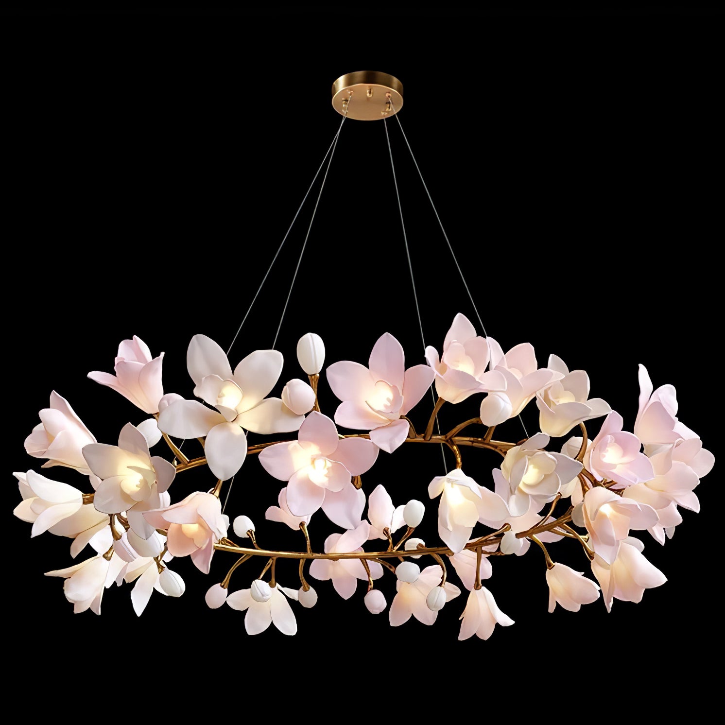 Circular Blossom Chandelier - Cueteks