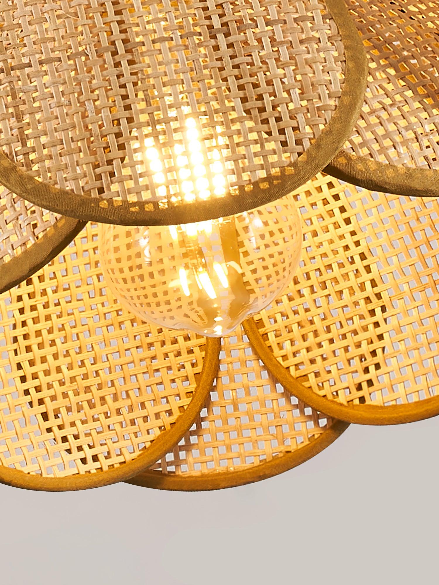 Bloom Rattan Pendant Lamp - Cueteks