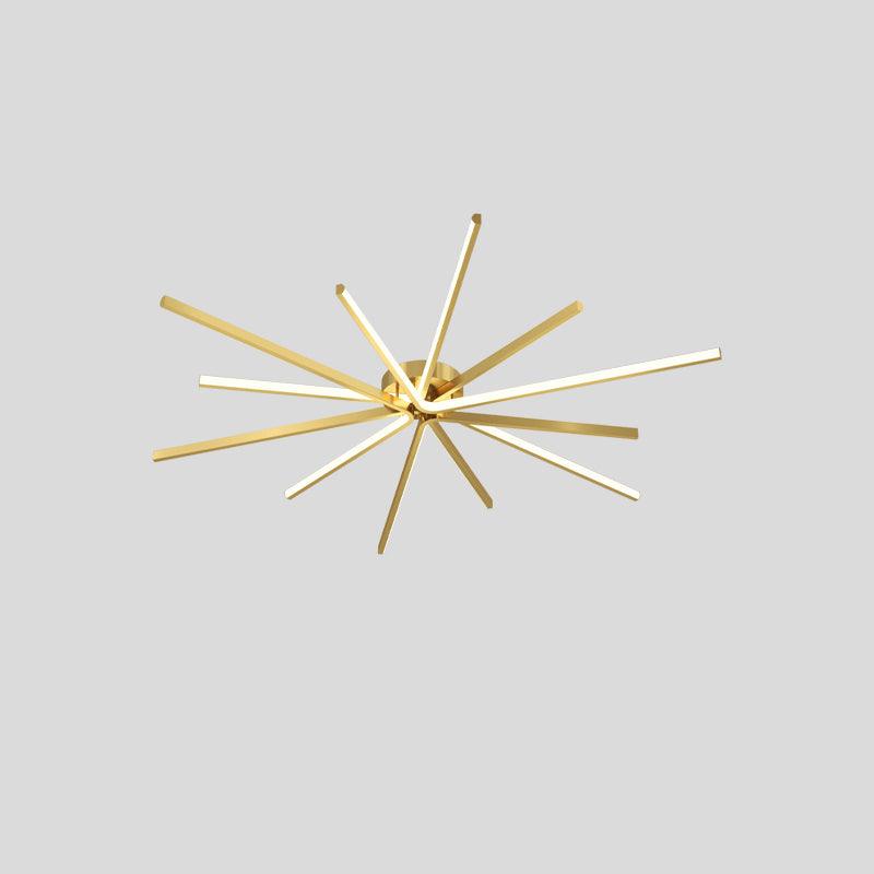 Brass Starbursts Ceiling Lamp - Cueteks