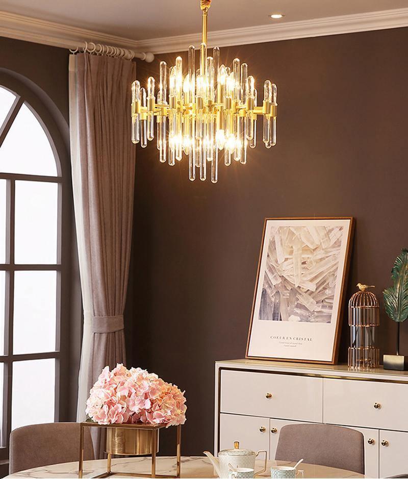 Vintage Antique Brass Chandelier - Cueteks