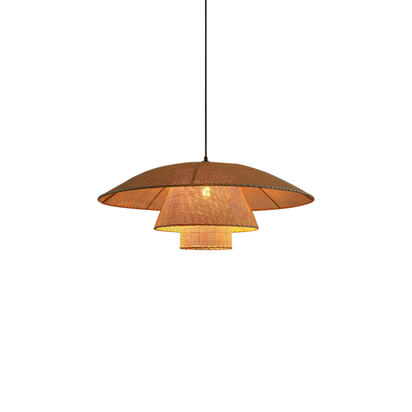 Hat Weave Rattan Pendant Lamp - Cueteks