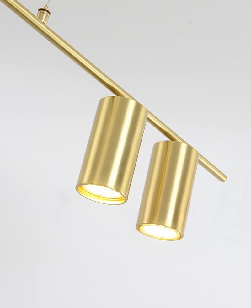 Tribes bar chandelier with cylindrical light heads