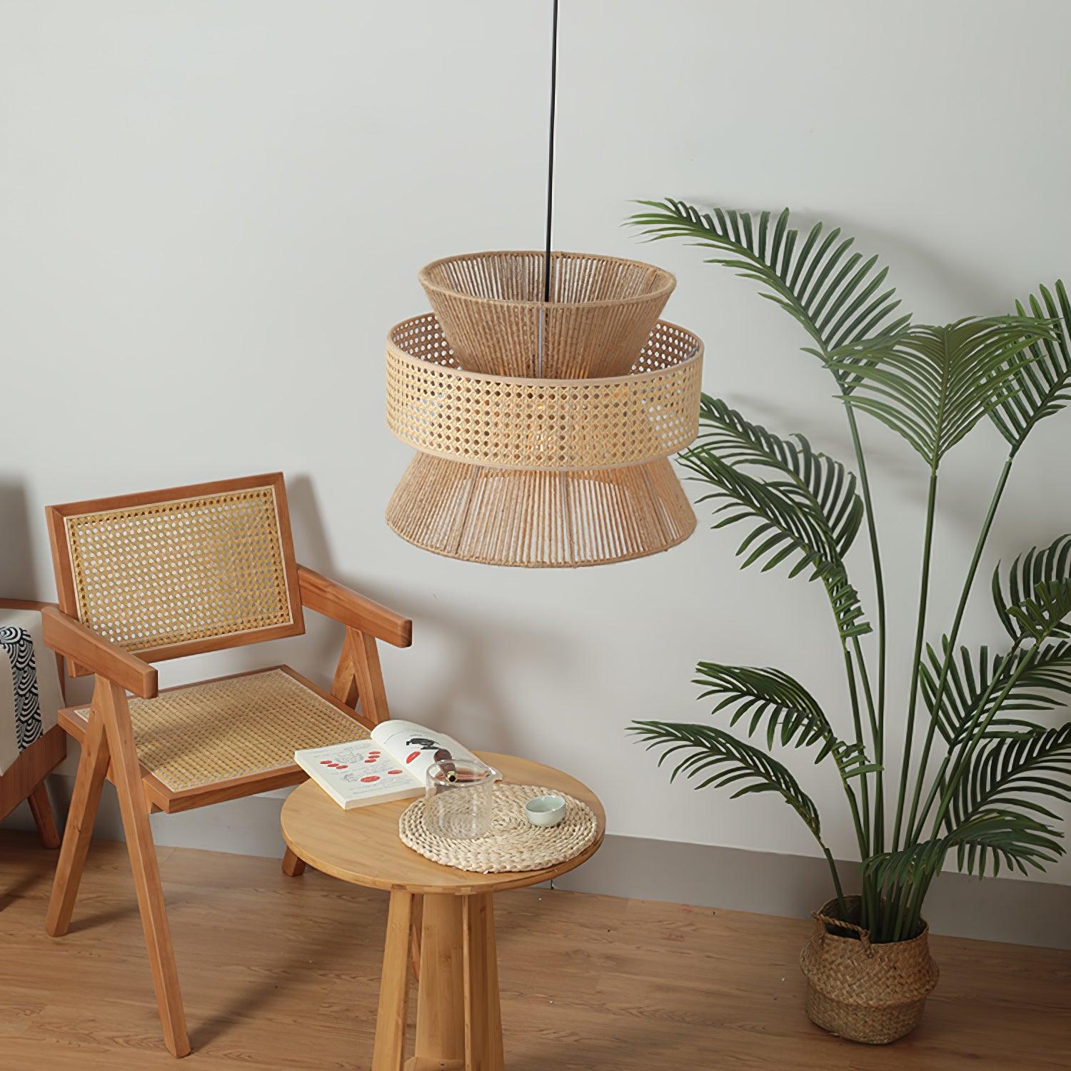 Rattan Bamboo Pendant Lamp - Cueteks