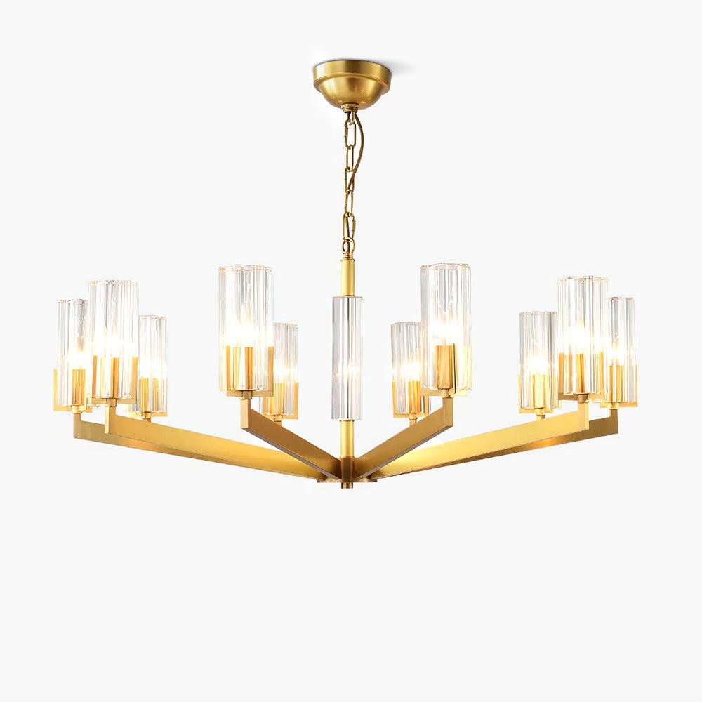 Kayla Brass Chandelier - Cueteks