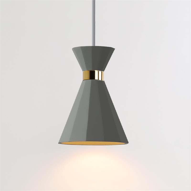 Grey and Gold 22 × 27 cm pendant with a taller shade