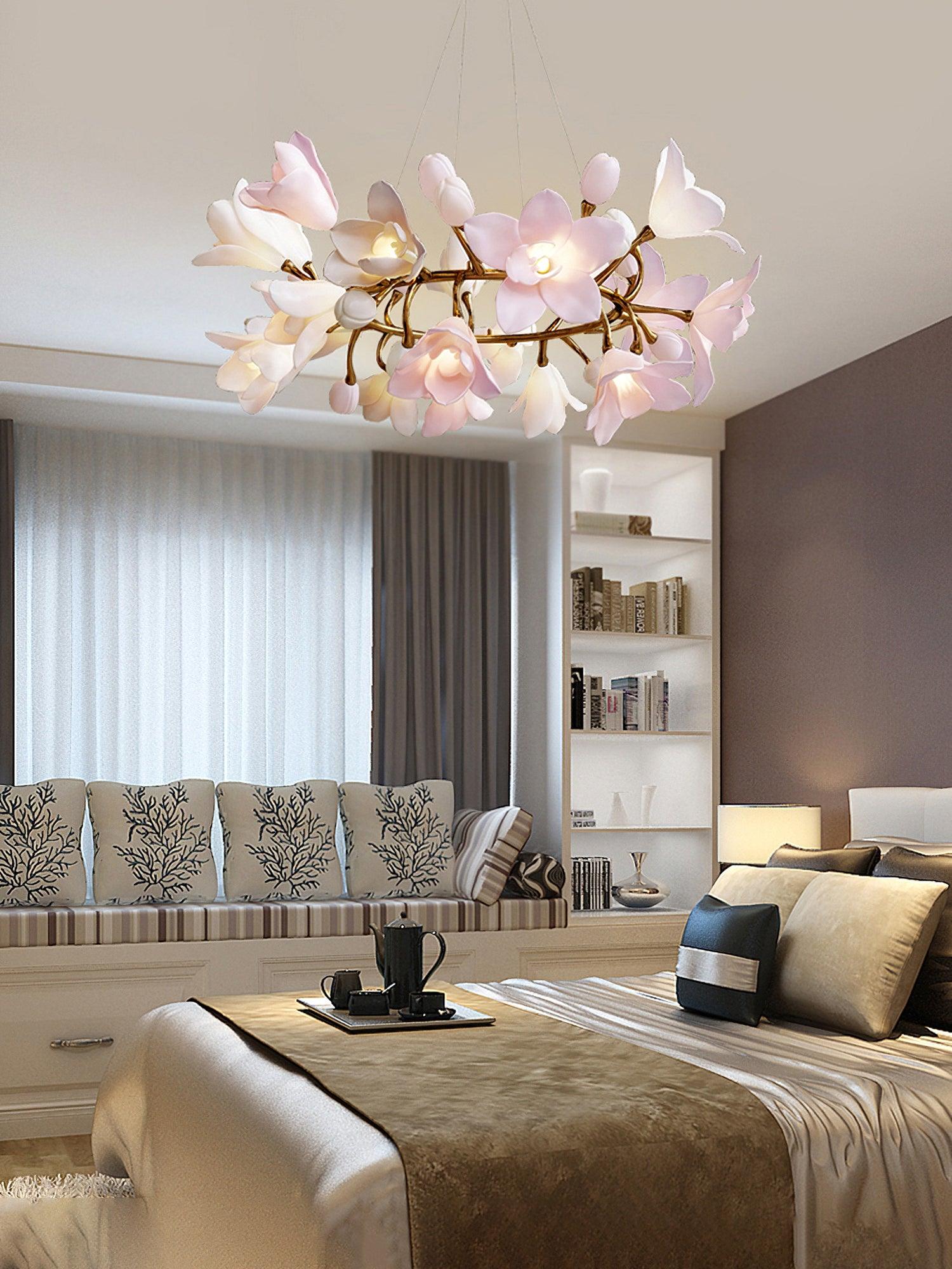 Circular Blossom Chandelier - Cueteks