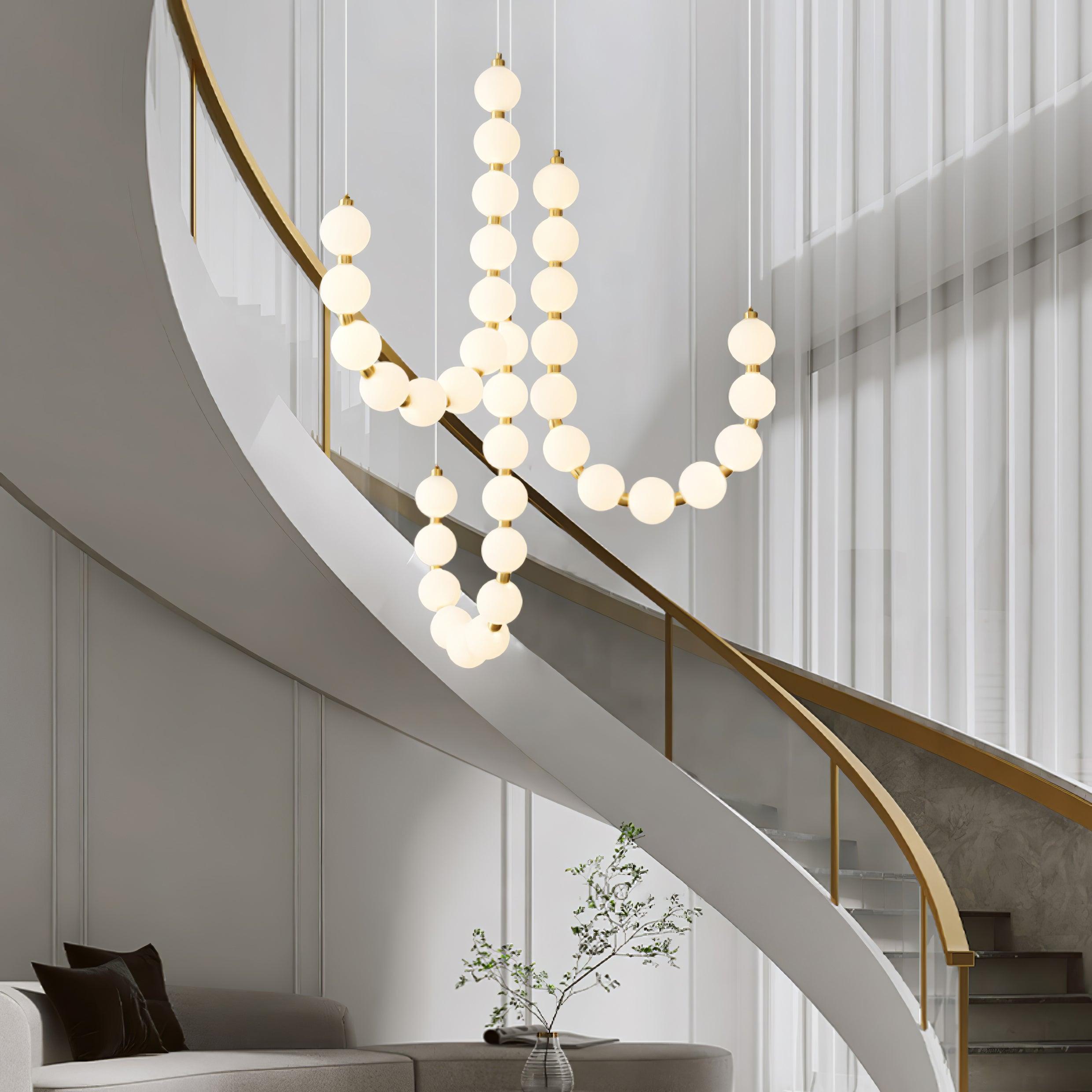Acrylic Pearl Necklace Chandelier - Cueteks