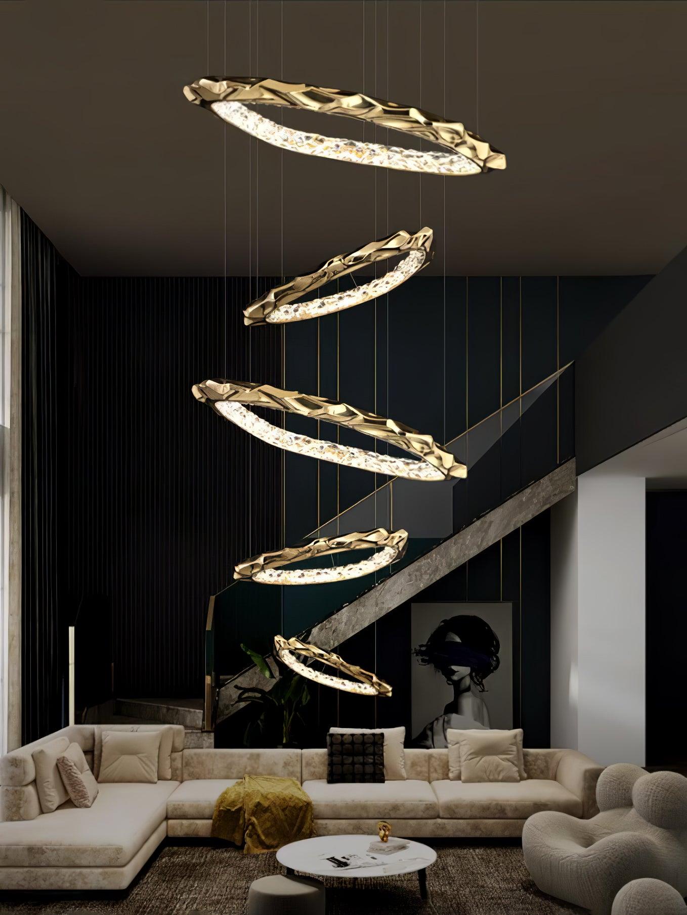 Resin Circlet Brass Pendant Lamp - Cueteks