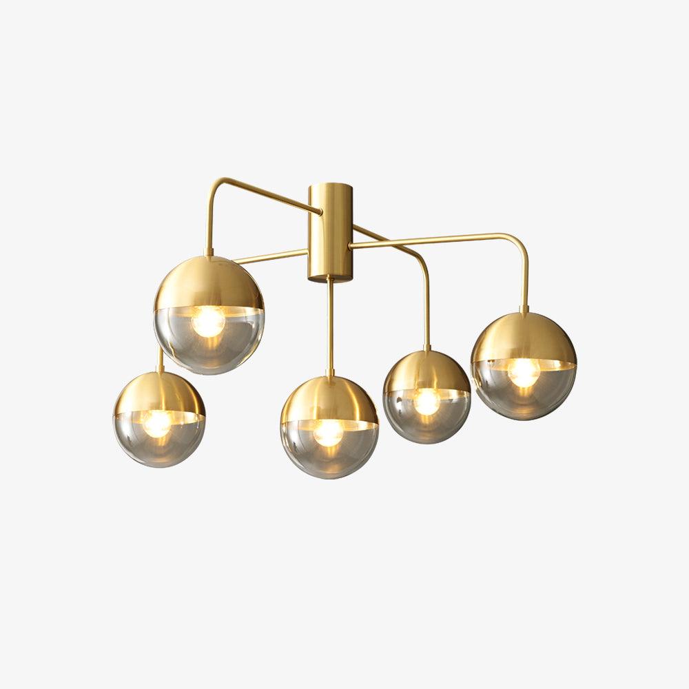 Brass Globulars Ceiling Lamp - Cueteks