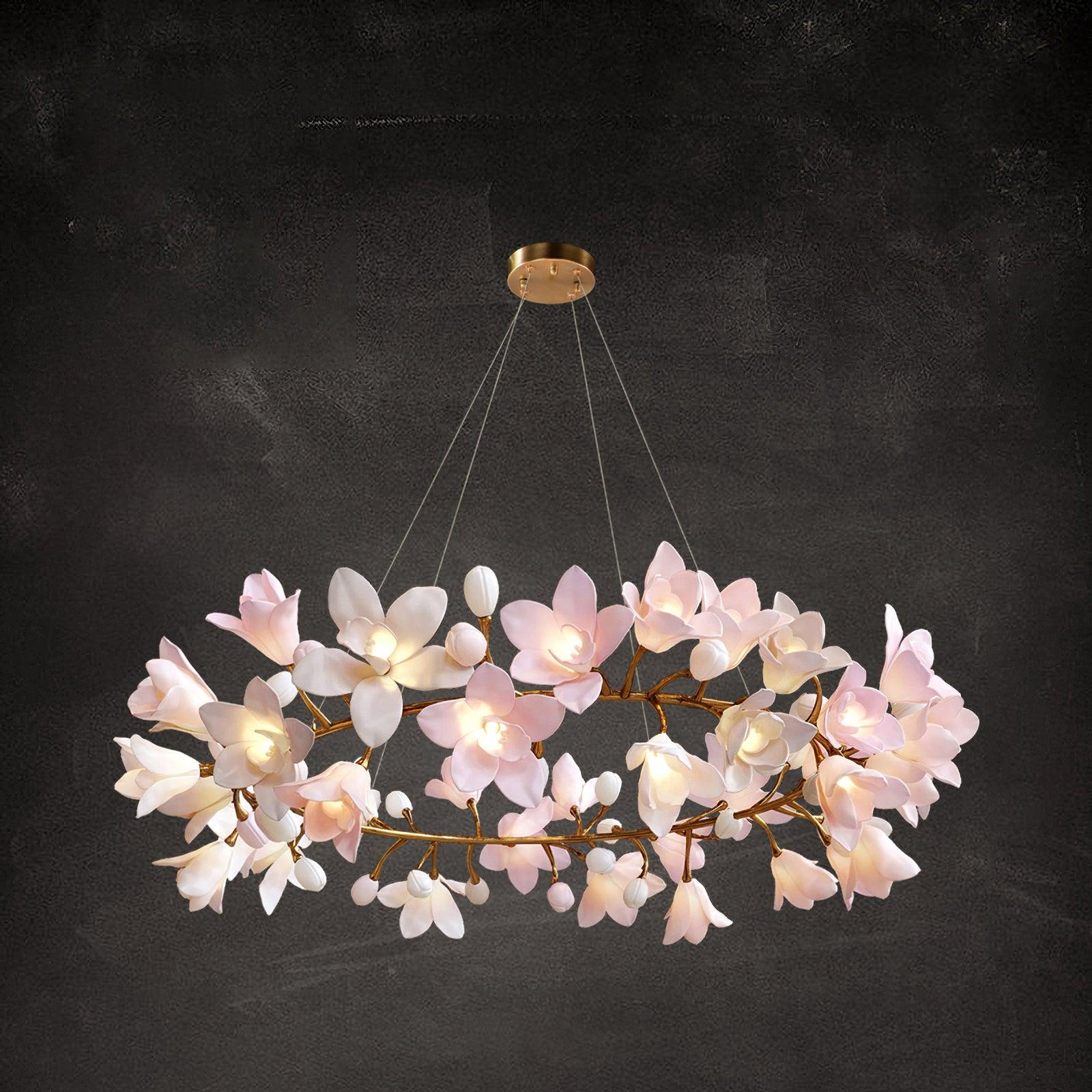 Circular Blossom Chandelier - Cueteks