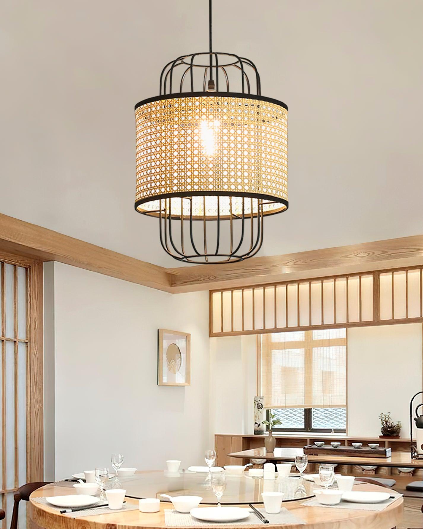 Rattan Aru Pendant Lamp - Cueteks