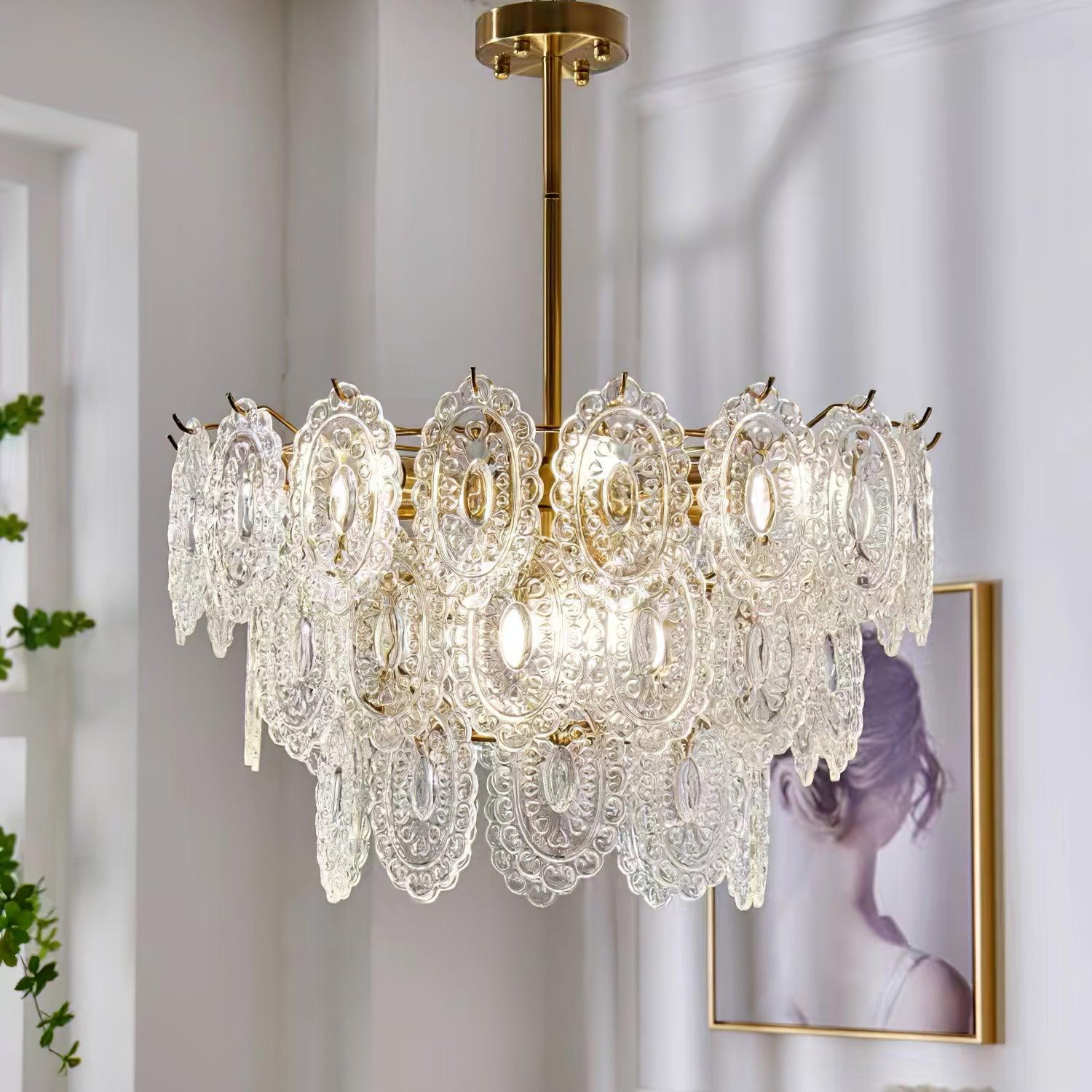 Wave Glass Chandelier - Cueteks
