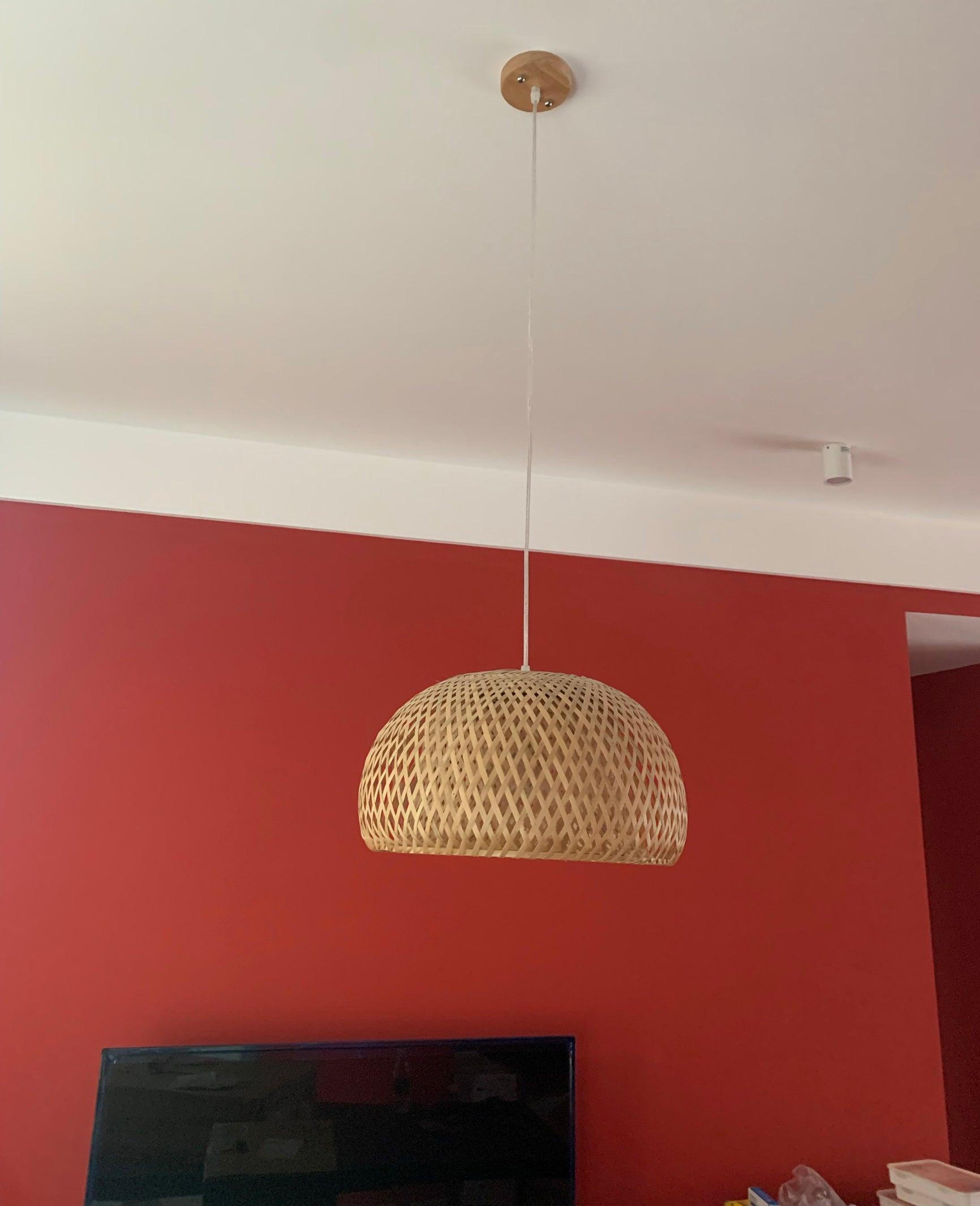 Bamboo Braided Pendant Lamp - Cueteks
