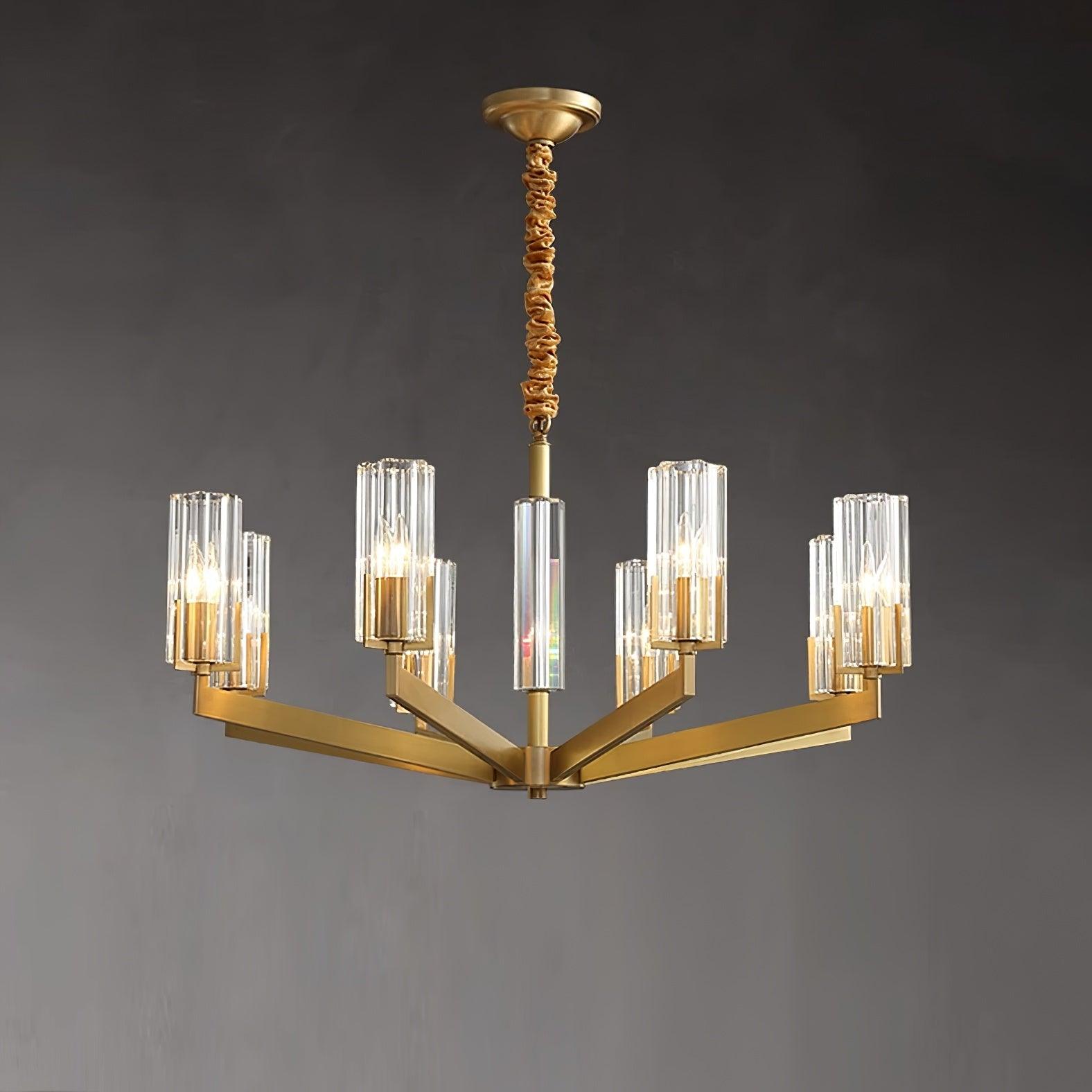 Kayla Brass Chandelier - Cueteks