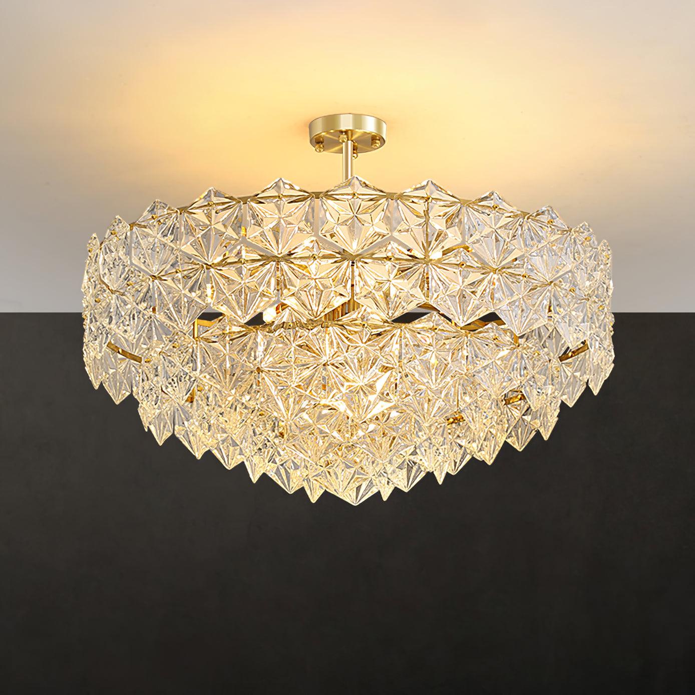 Snowflake Glass Chandelier - Cueteks