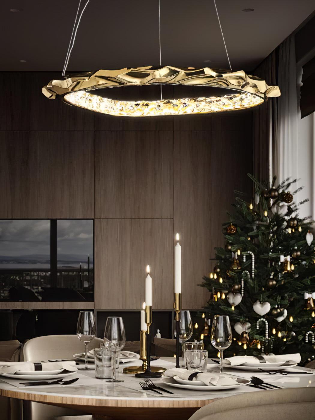 Resin Circlet Brass Pendant Lamp - Cueteks