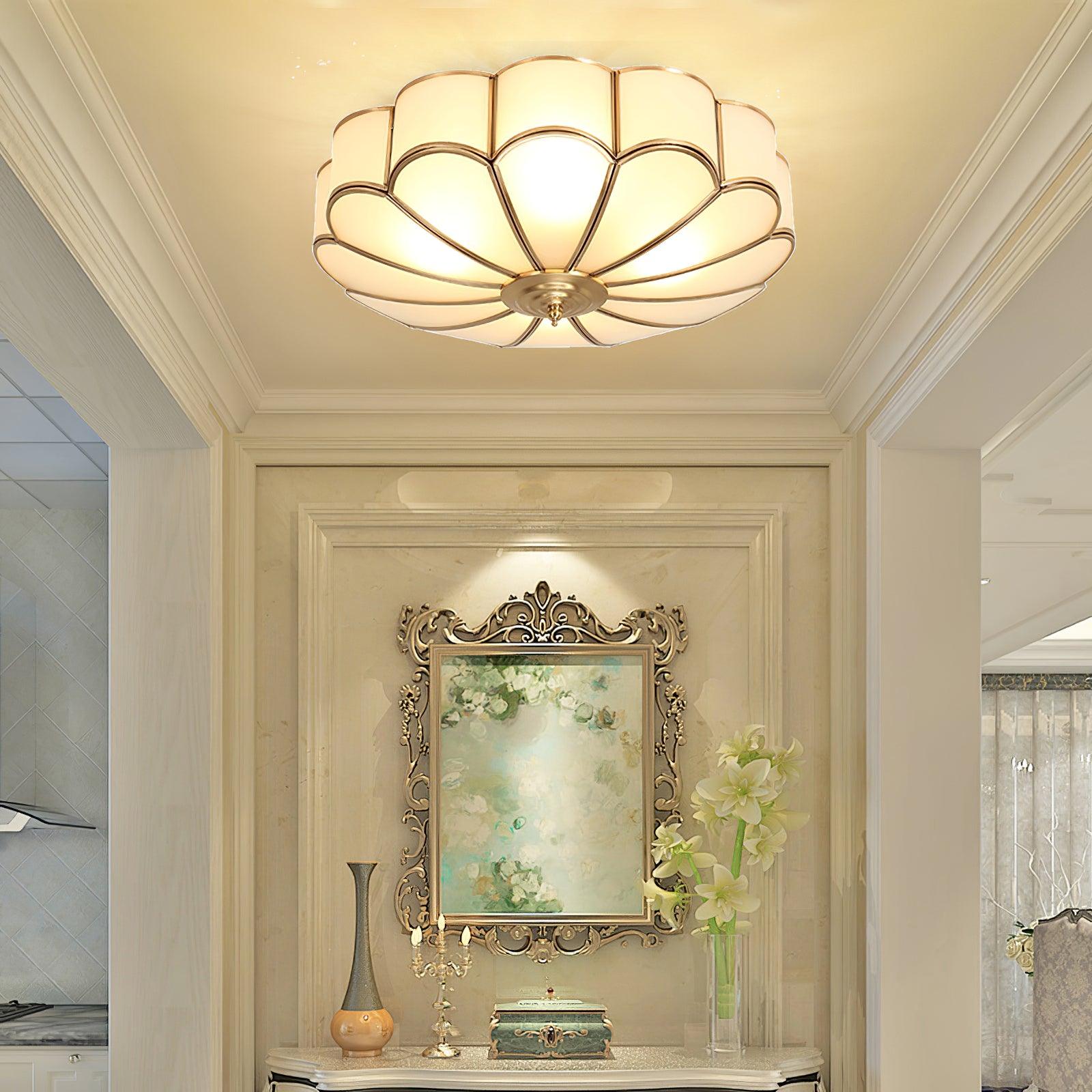 Flower Shape Glass Recessed Ceiling Light - Cueteks