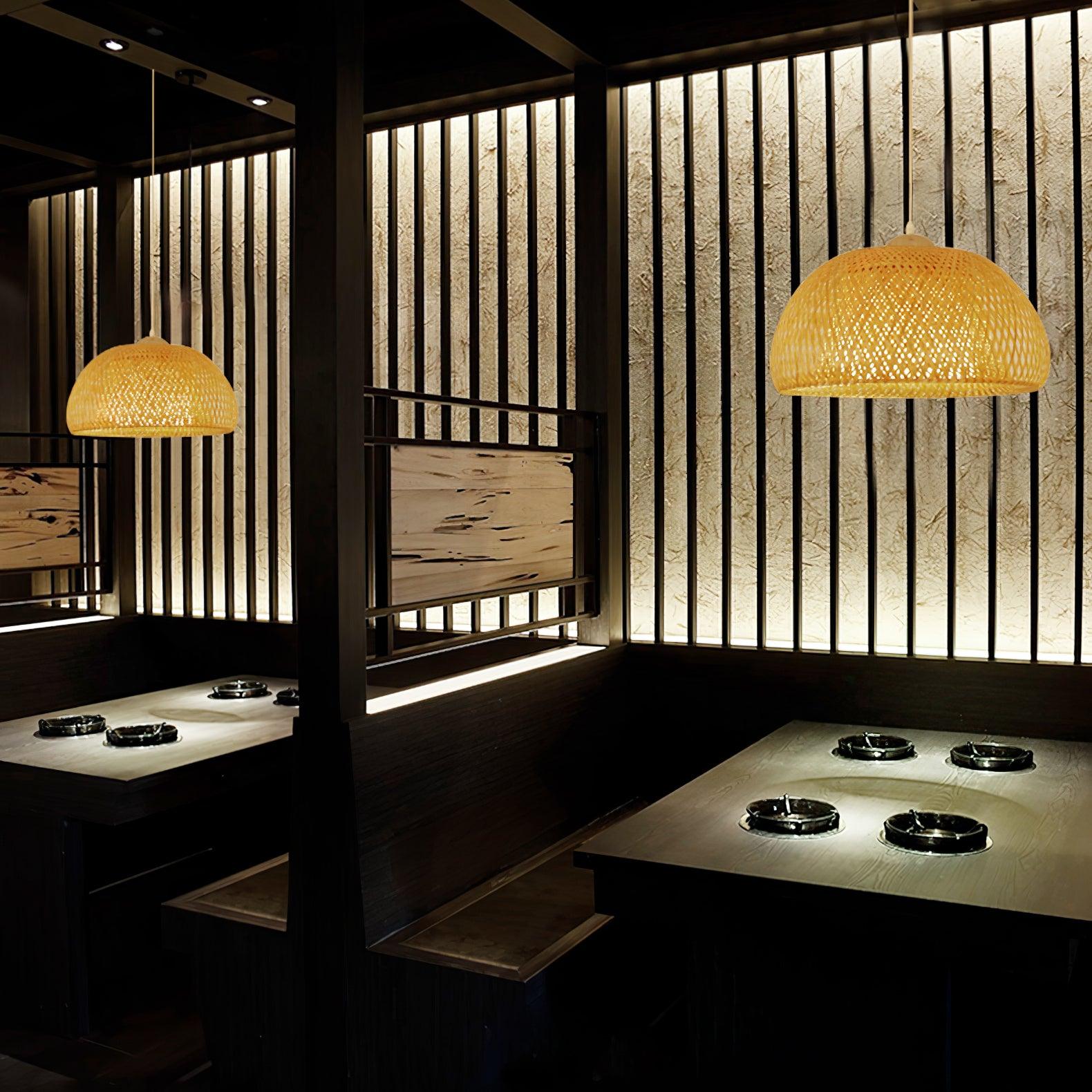 Zenith Bamboo Pendant Light - Cueteks