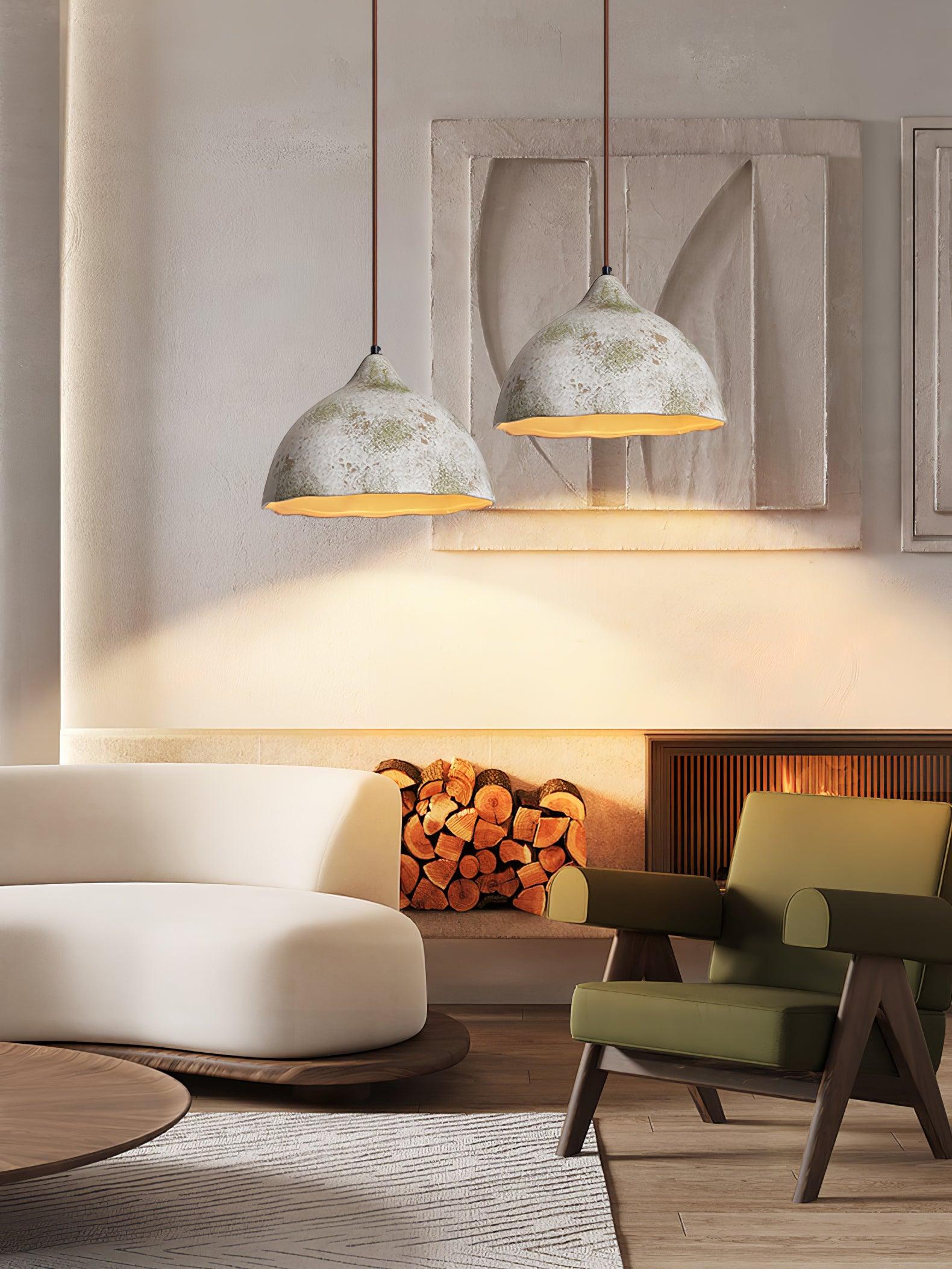 Pear Shape Ceramic Pendant Light - Cueteks