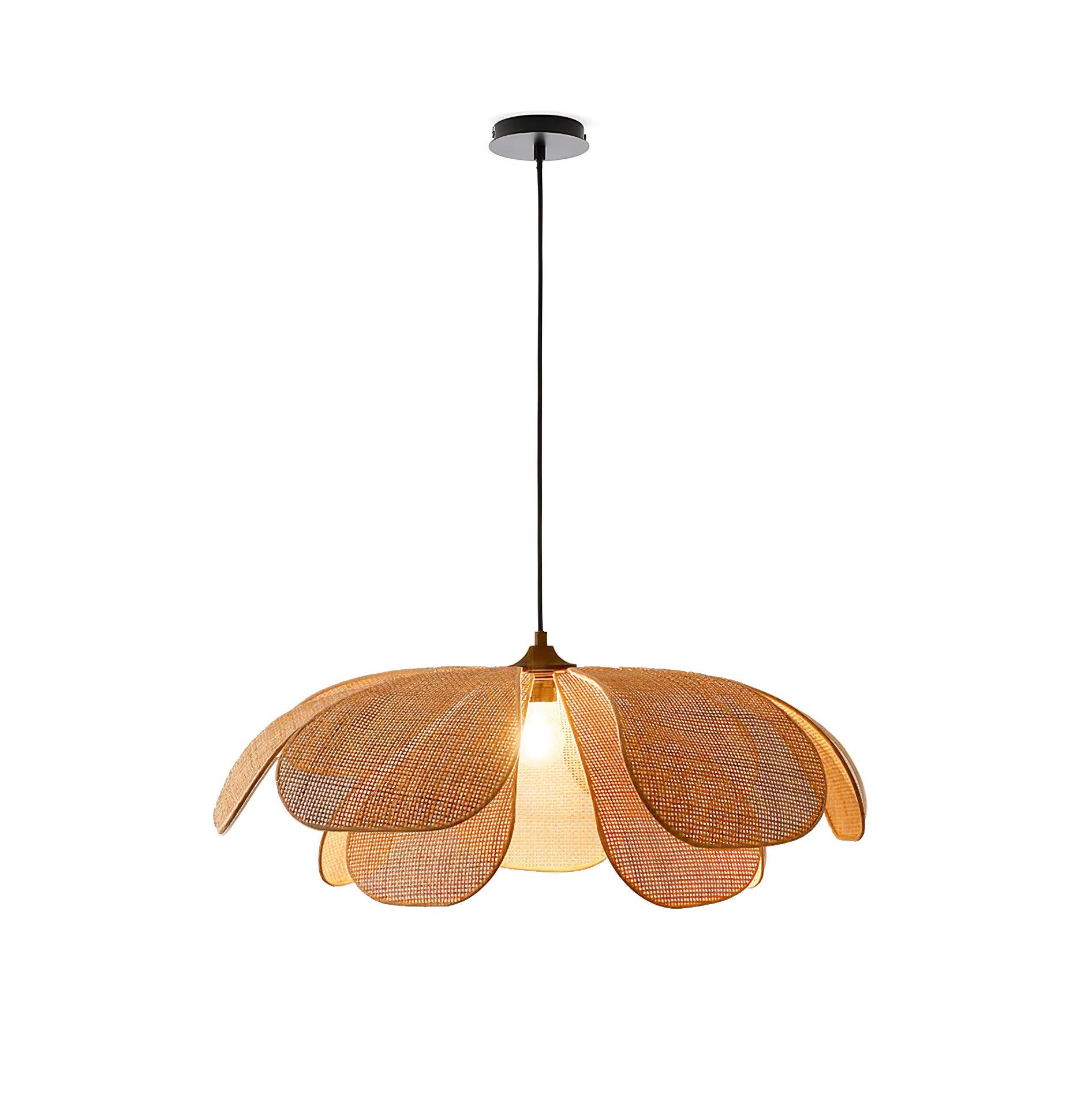 Rattan Petal Pendant Lamp - Cueteks