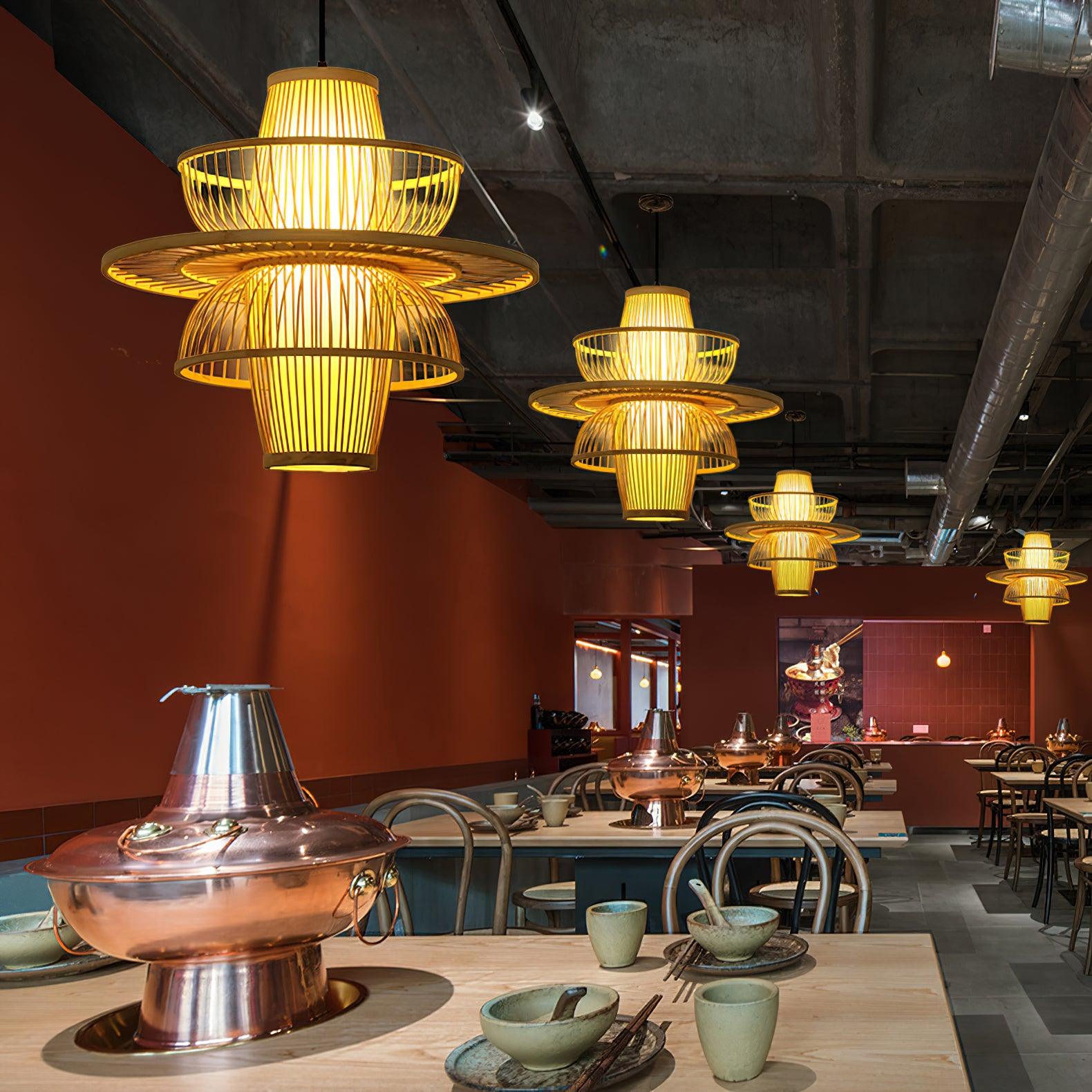 Handmade Sigyn Bamboo Pendant Lamp - Cueteks