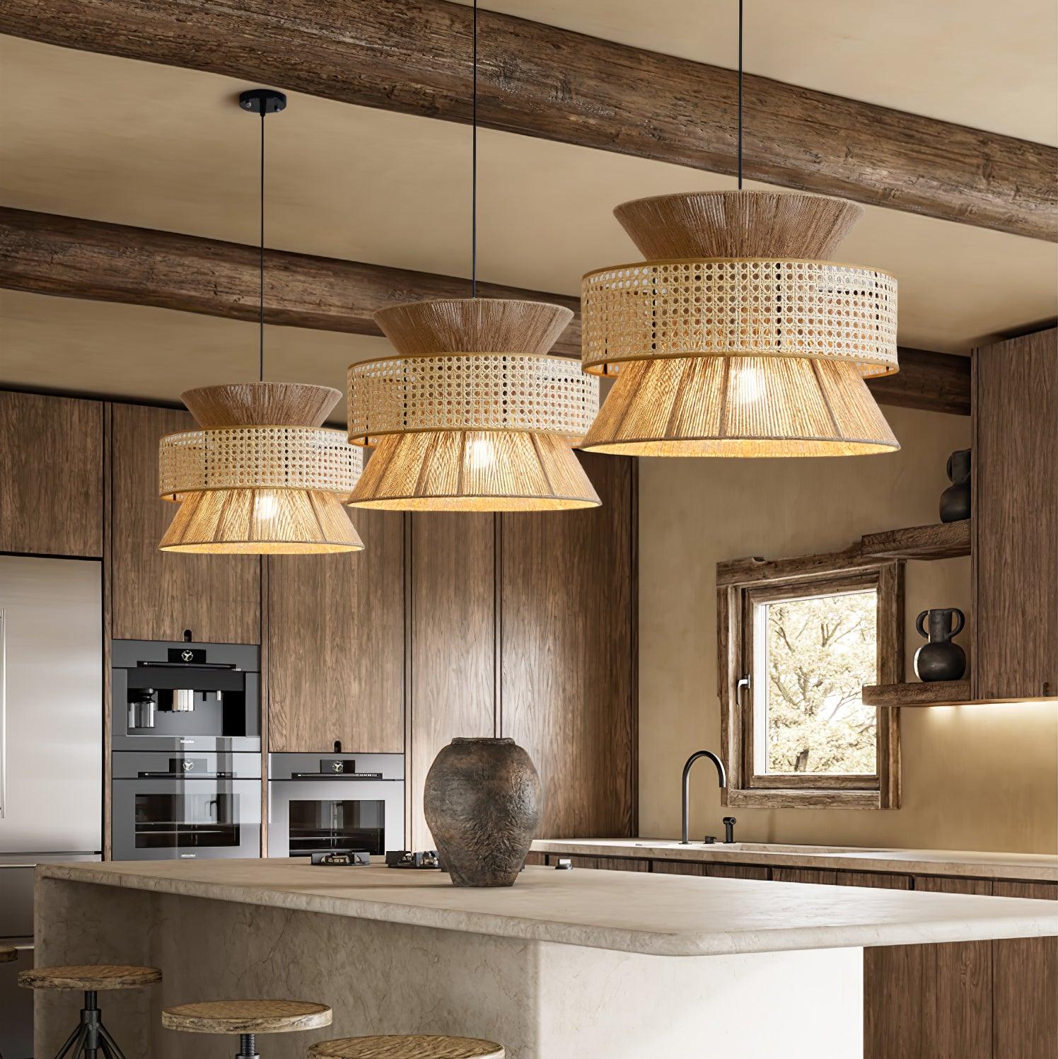 Rattan Bamboo Pendant Lamp - Cueteks