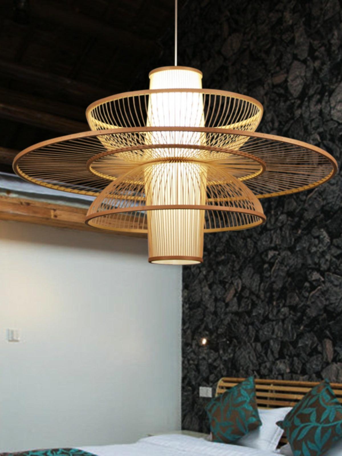 Handmade Sigyn Bamboo Pendant Lamp - Cueteks