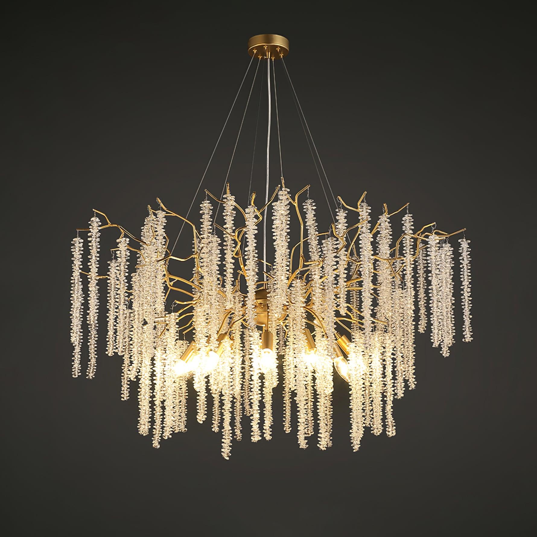Wisteria Flower Crystal Chandelier - Cueteks