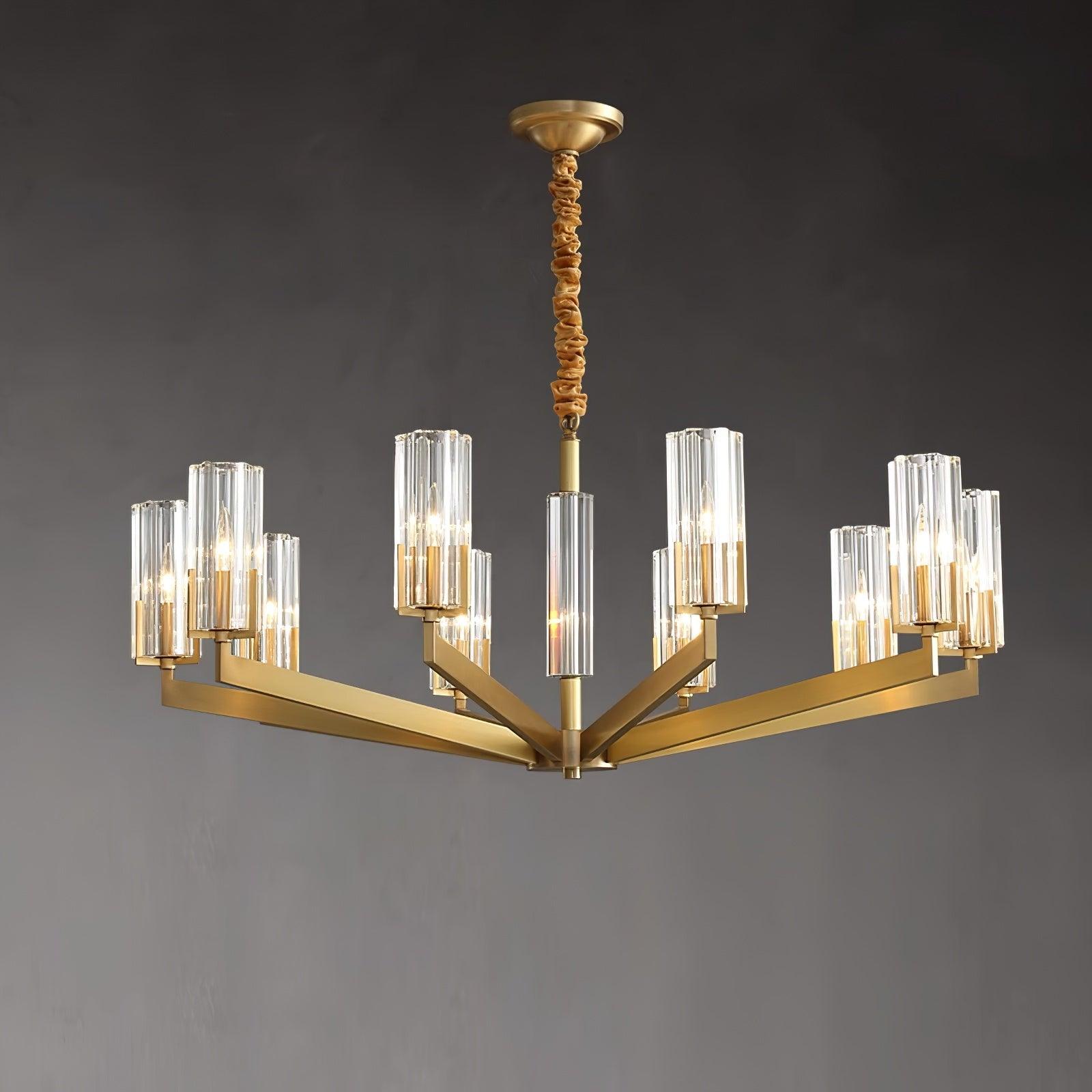 Kayla Brass Chandelier - Cueteks