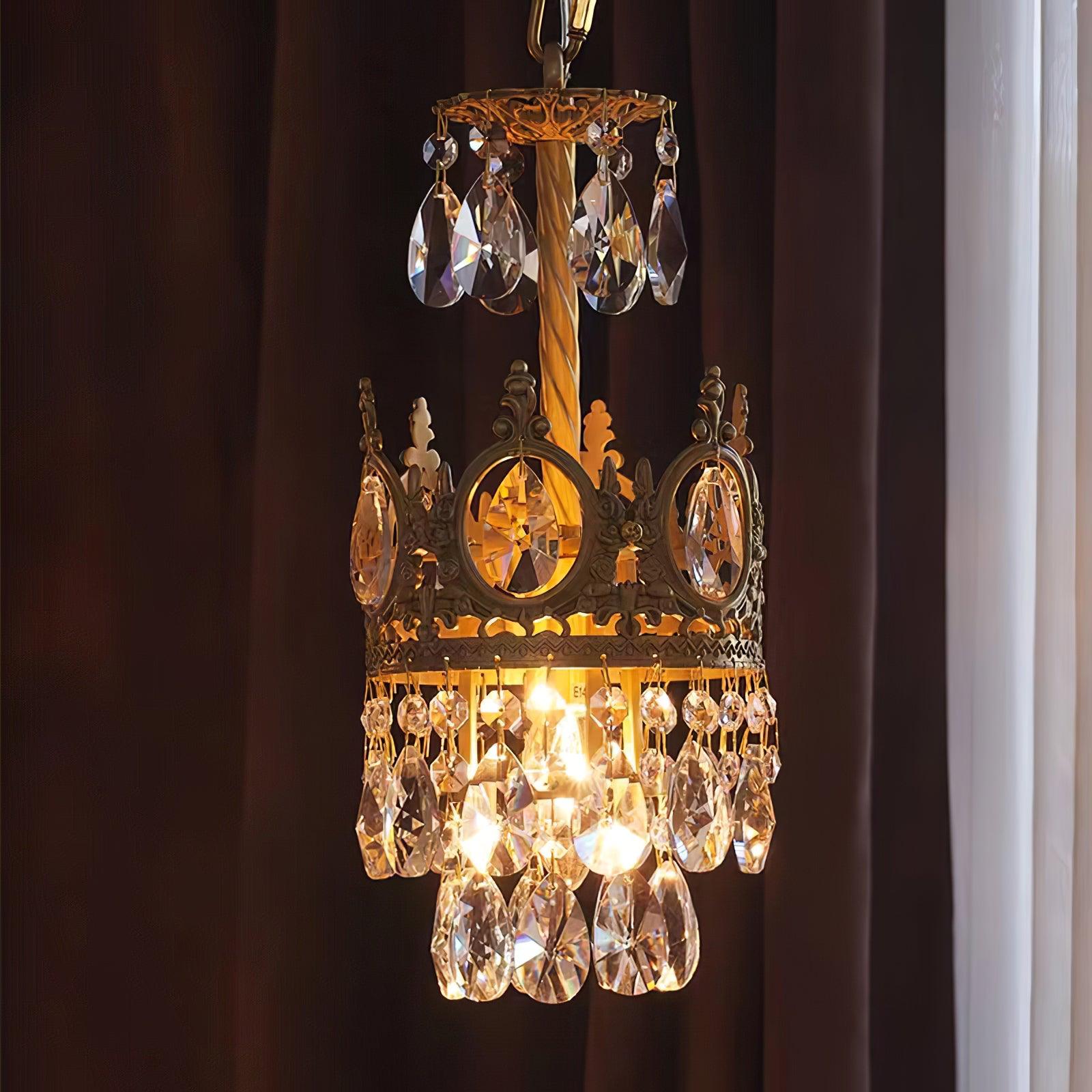 Vintage Crystal Chandelier - Cueteks