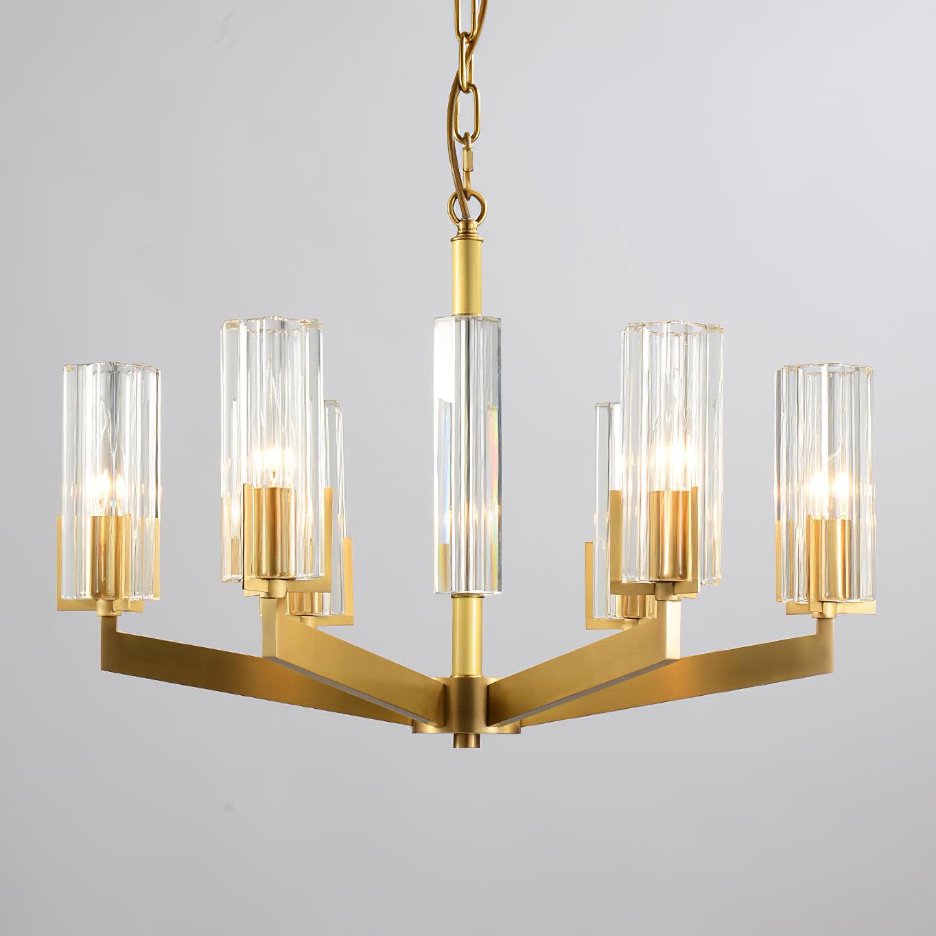 Kayla Brass Chandelier - Cueteks