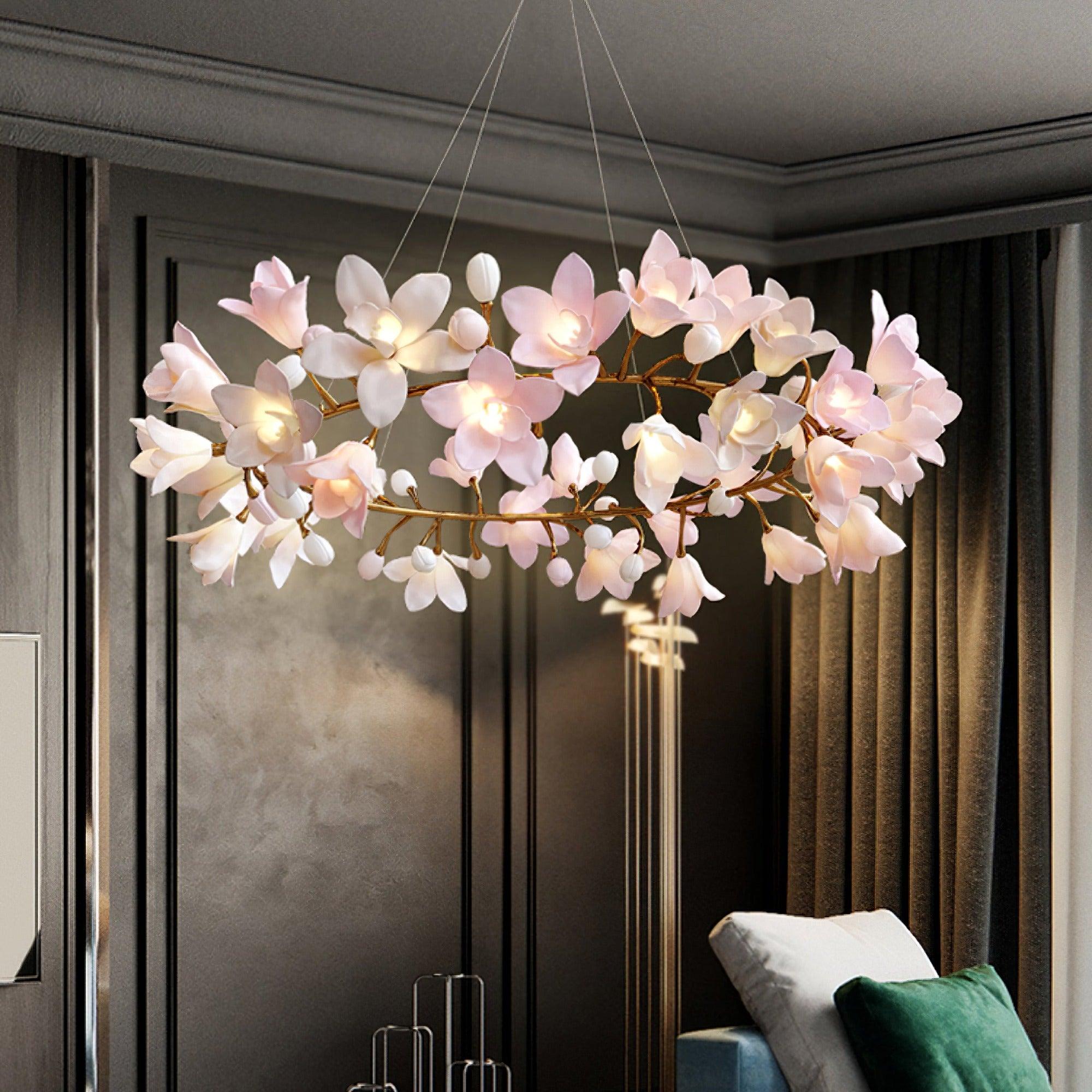 Circular Blossom Chandelier - Cueteks