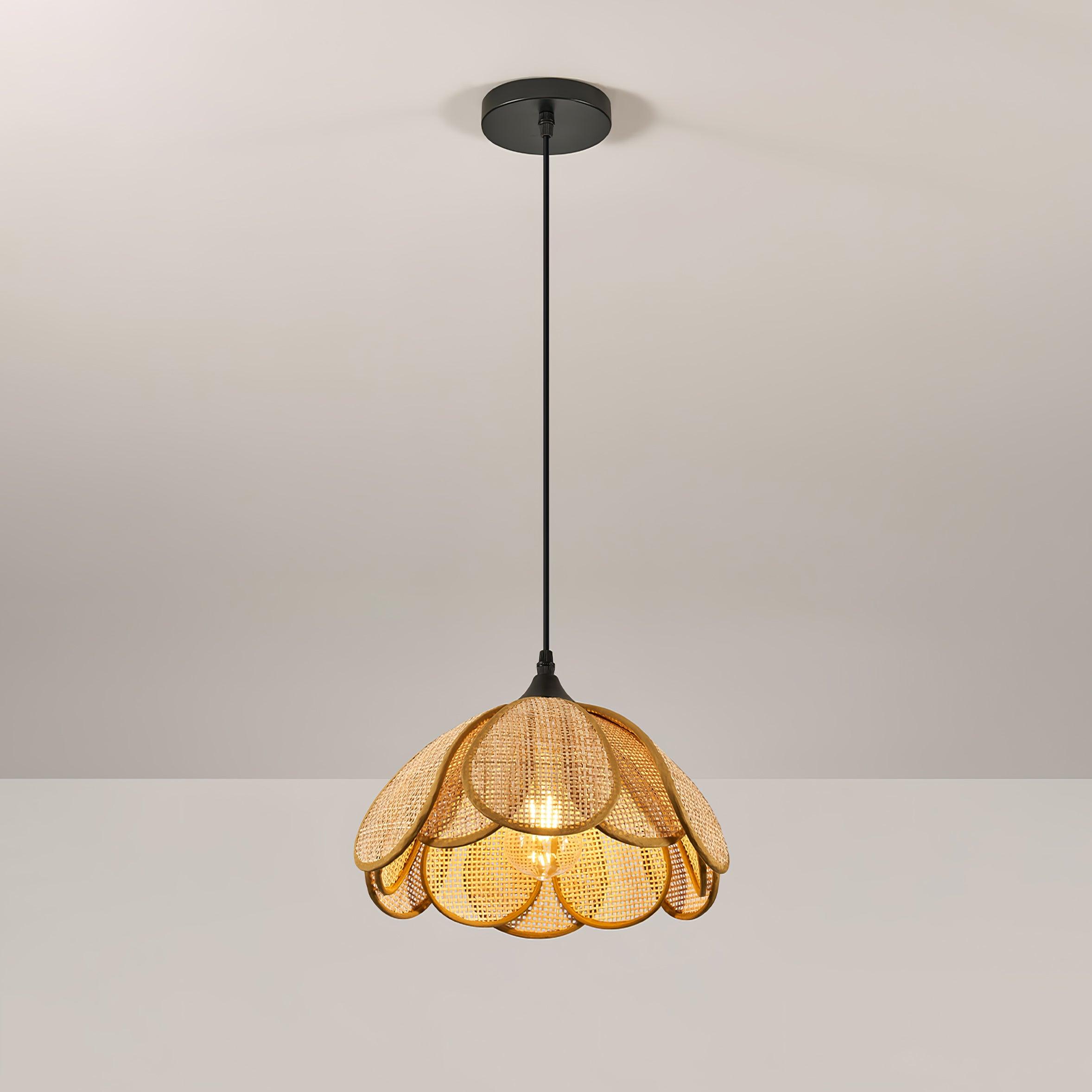 Bloom Rattan Pendant Lamp - Cueteks