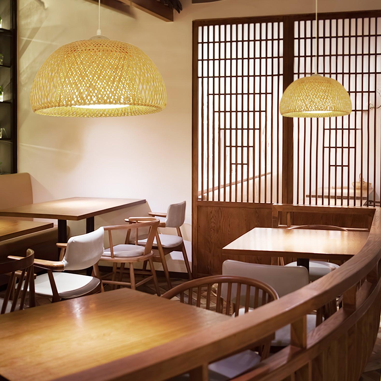 Zenith Bamboo Pendant Light - Cueteks