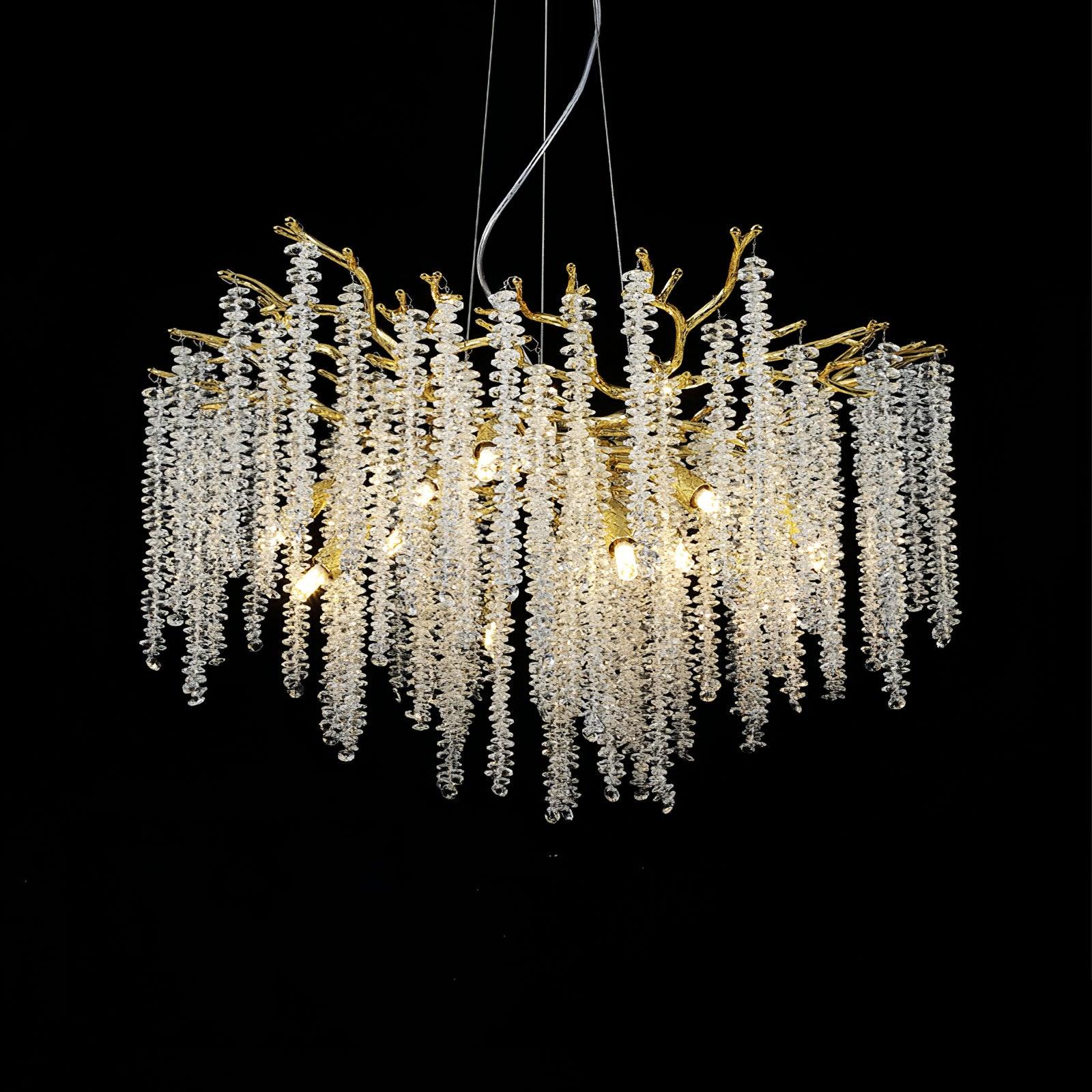 Wisteria Flower Crystal Chandelier - Cueteks