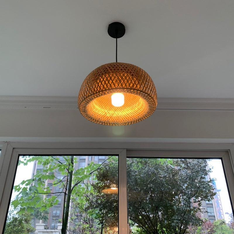 Bamboo Braided Pendant Lamp - Cueteks