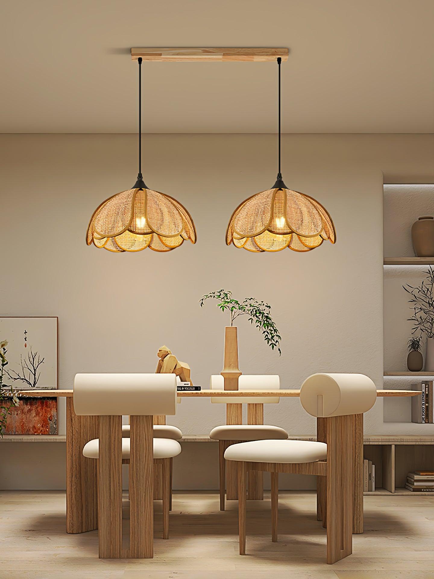 Bloom Rattan Pendant Lamp - Cueteks