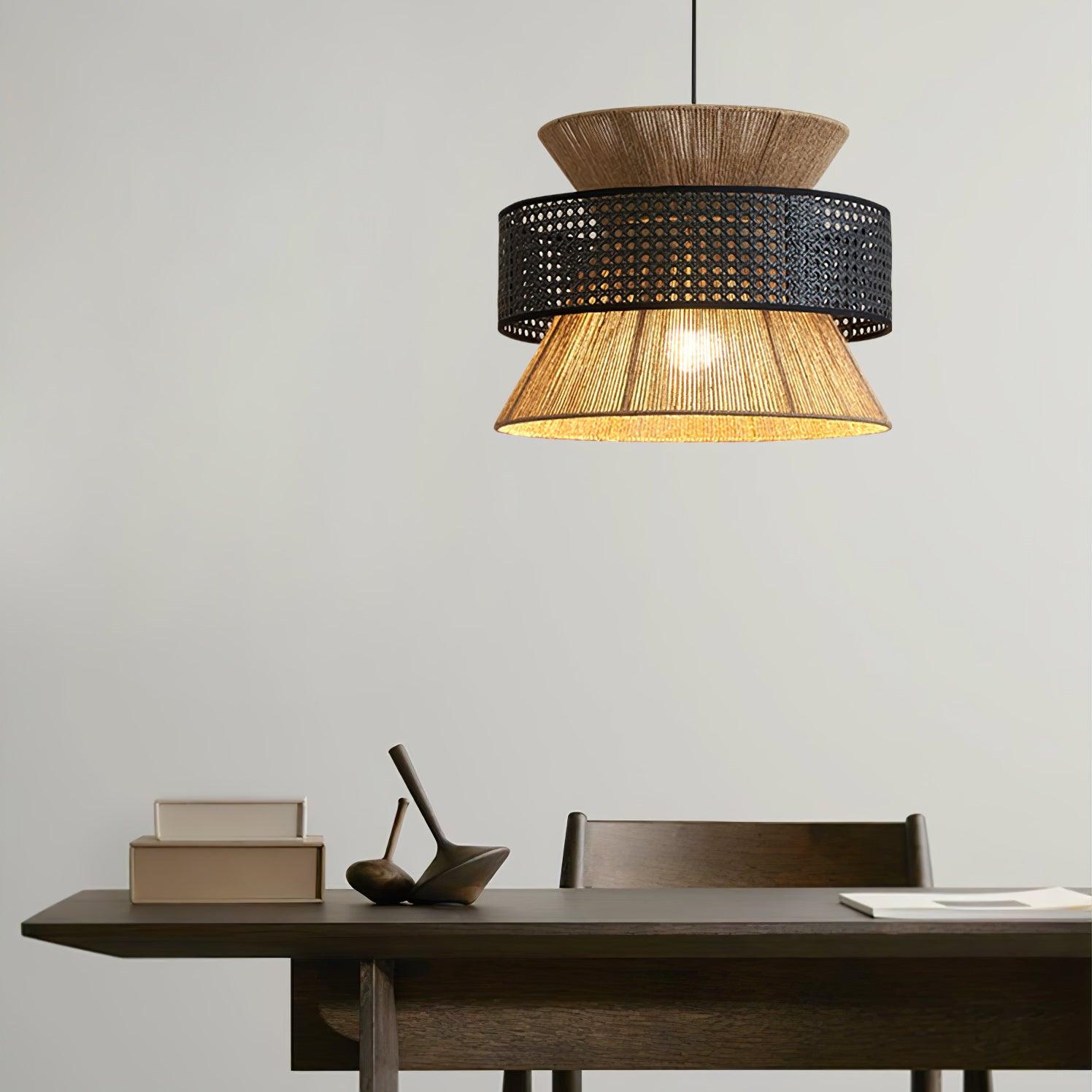 Rattan Bamboo Pendant Lamp - Cueteks