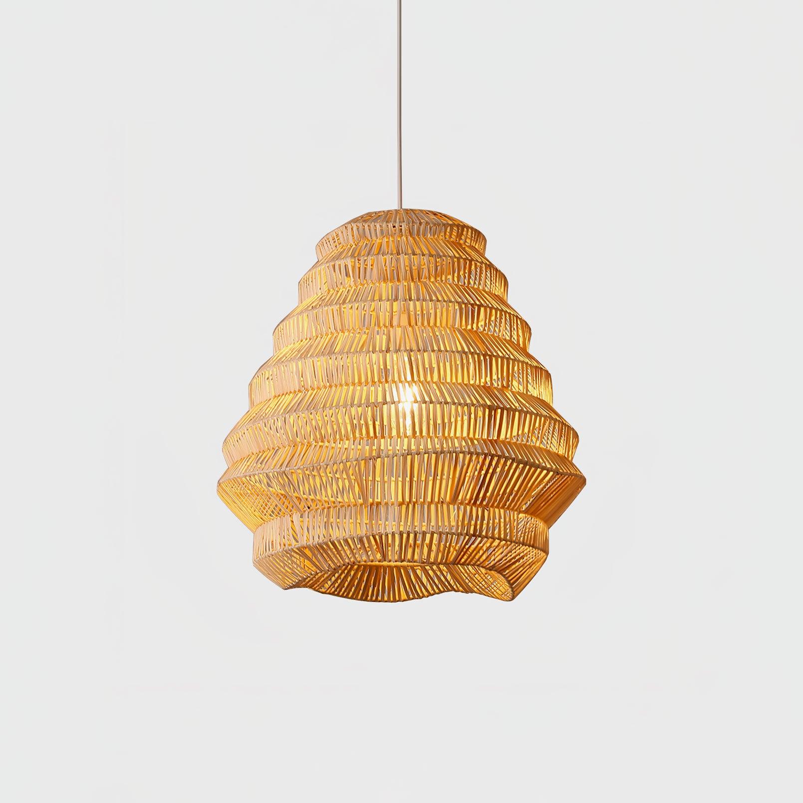 Bamboo Spiral Pendant Lamp - Cueteks