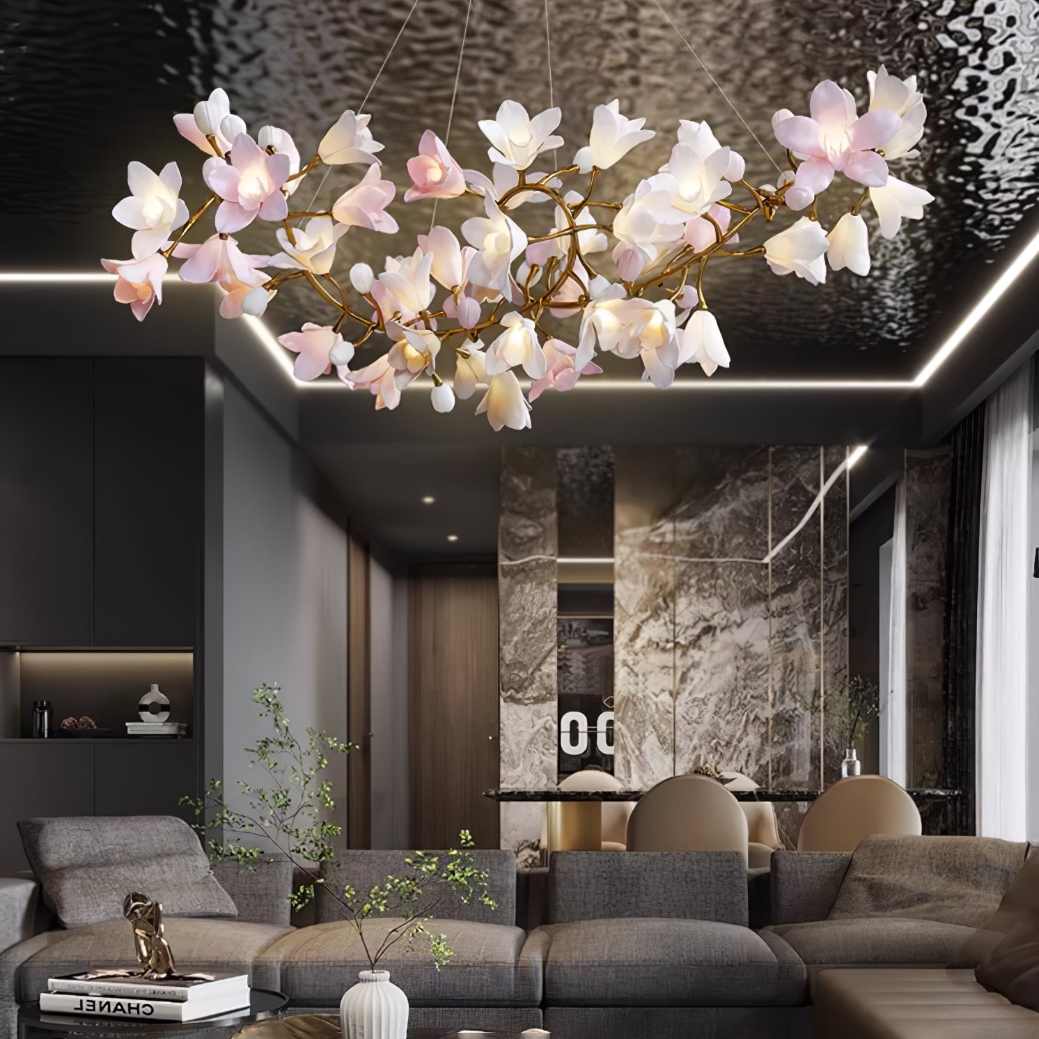 Circular Blossom Chandelier - Cueteks